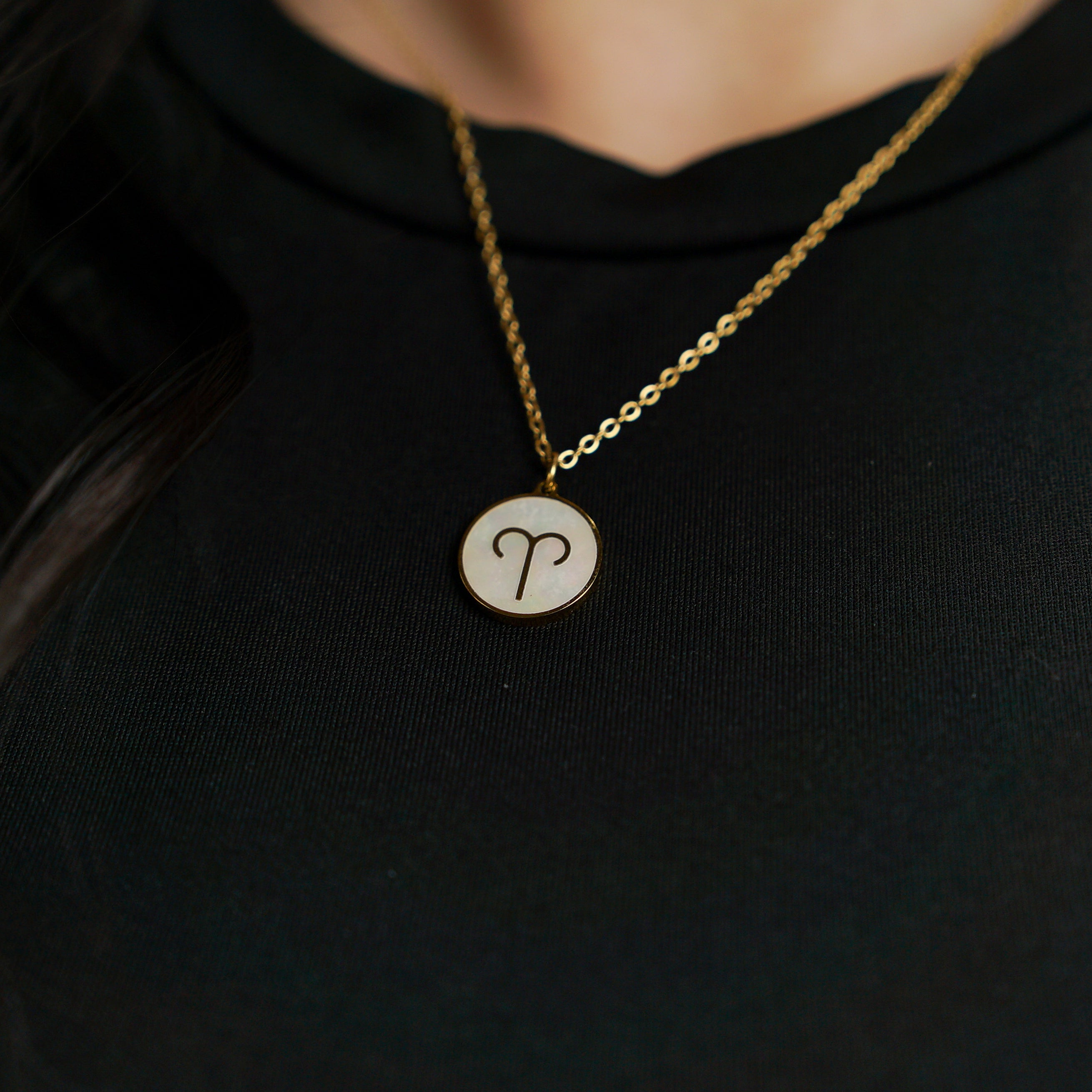 Zodiac Opal Necklace (Gold)