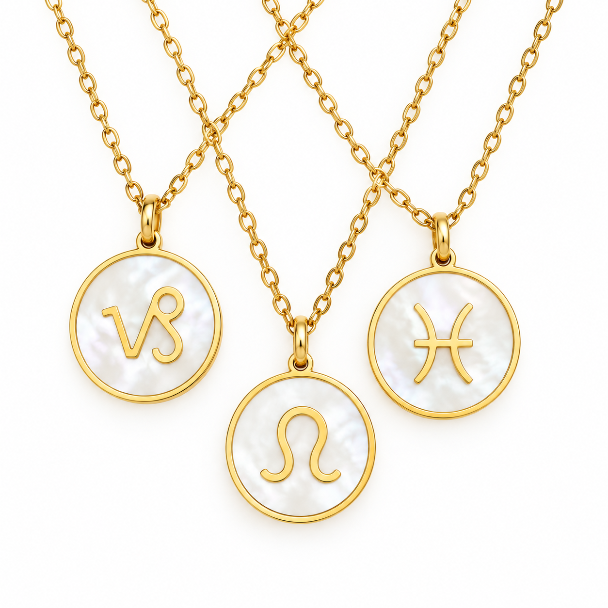 Zodiac Opal Necklace (Gold)