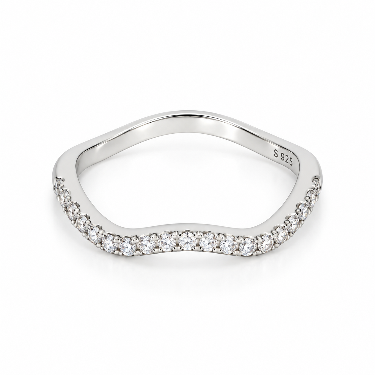 Shining Curved Ring (Silver)