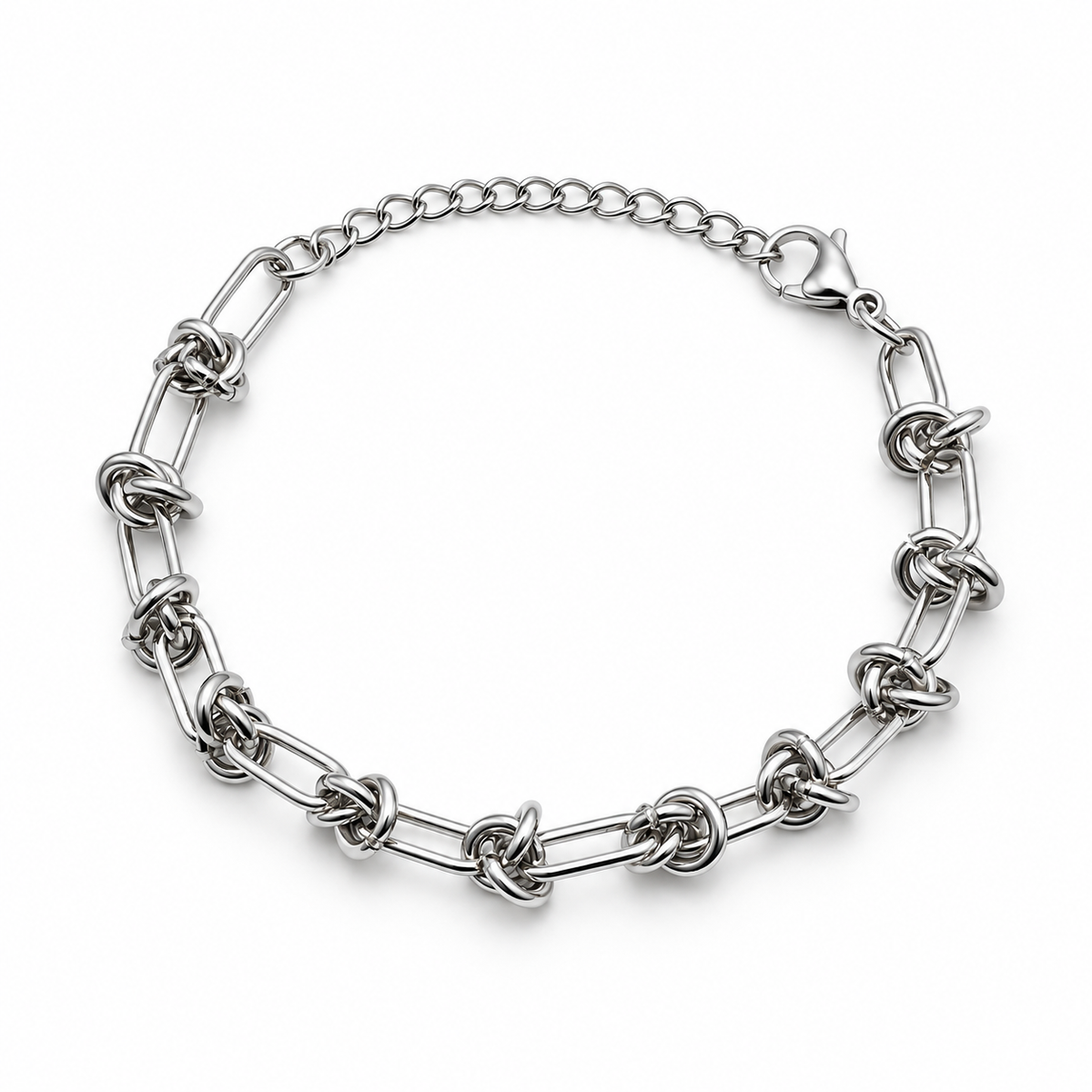 Twisted Steel Bracelet (Silver)