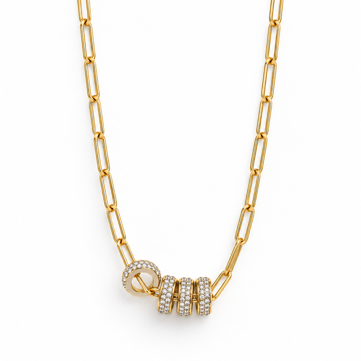 Crystal Paperclip Necklace