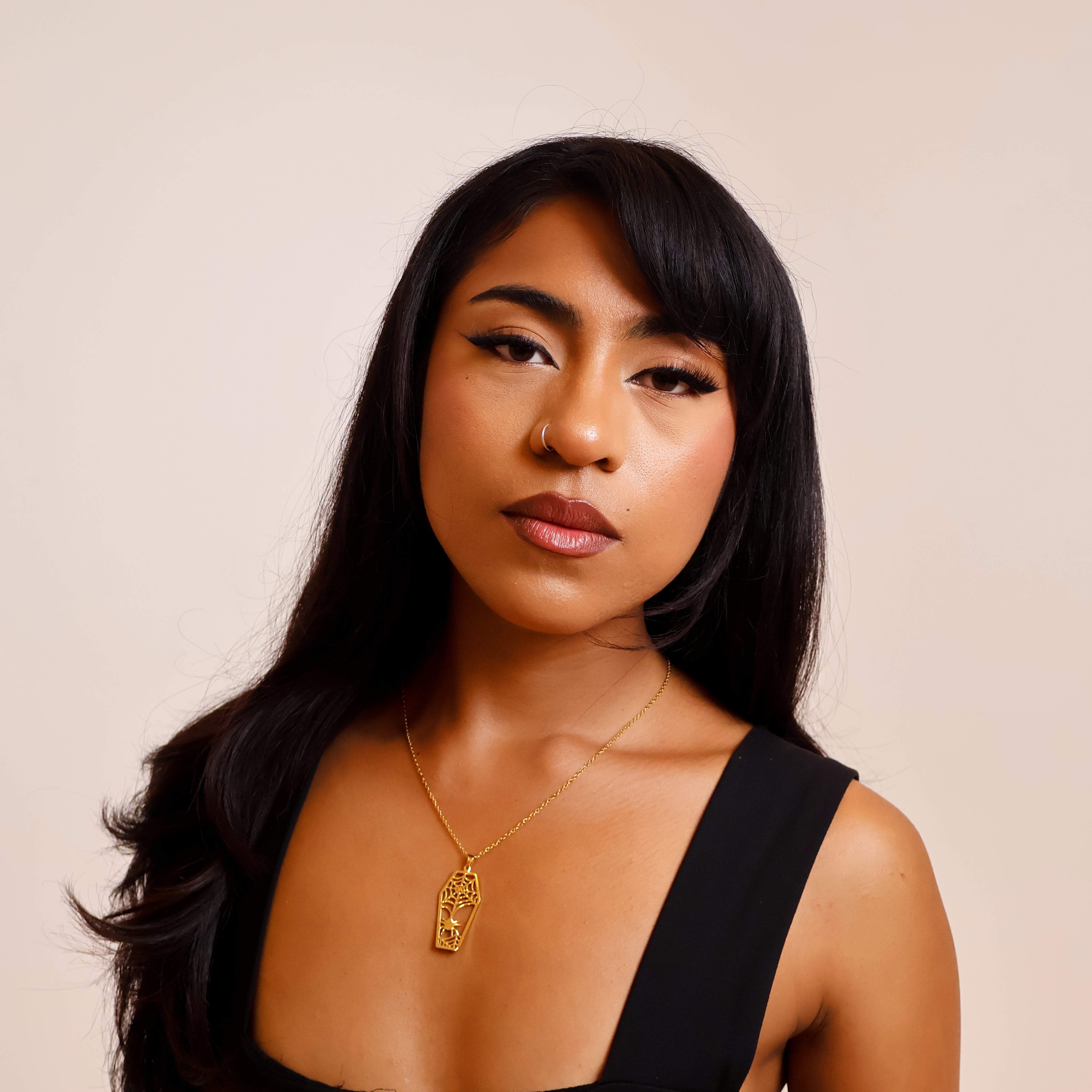 Arachnid Coffin Necklace (Gold)
