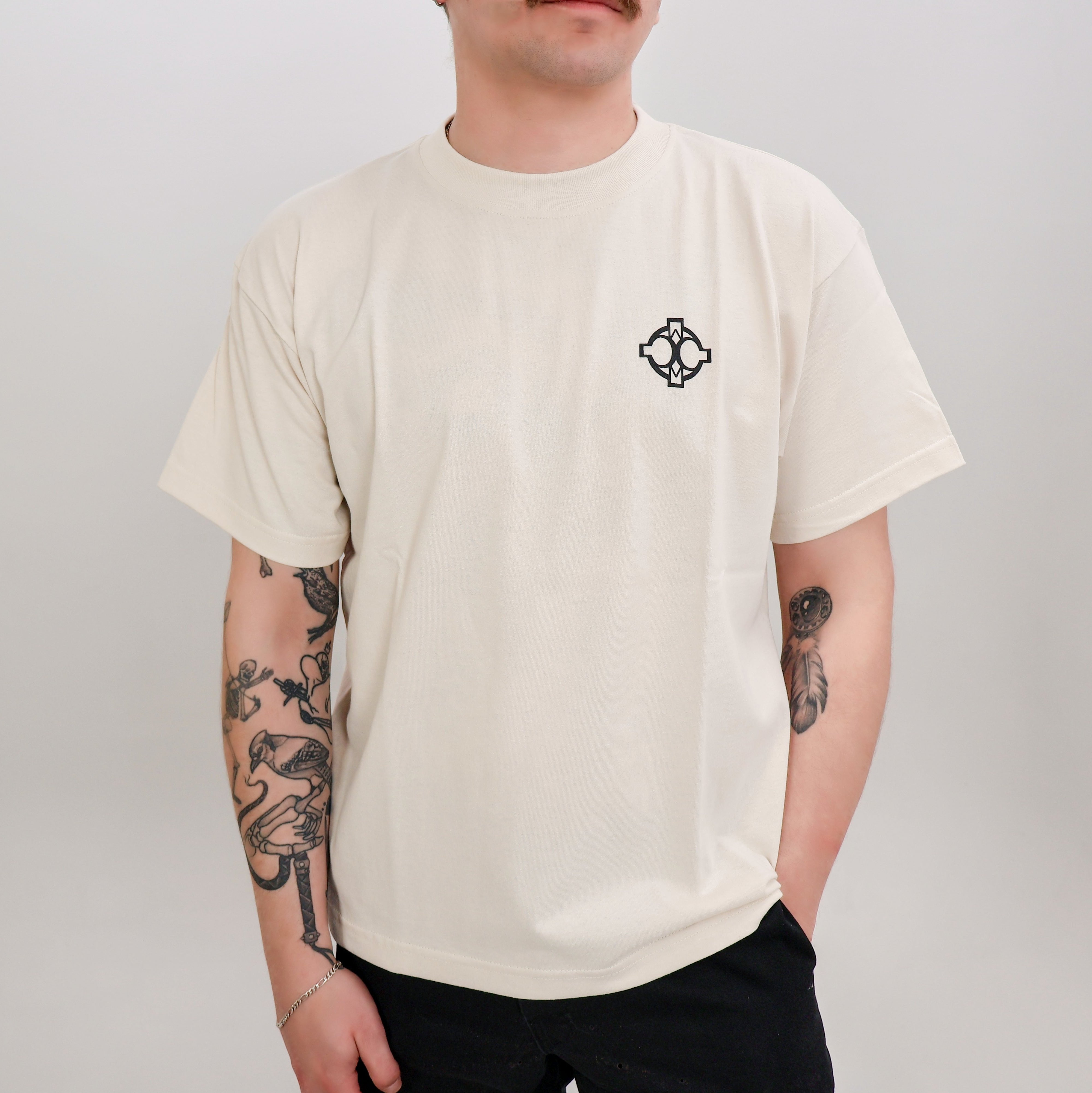 Charming Misfit Beige Crew Tee
