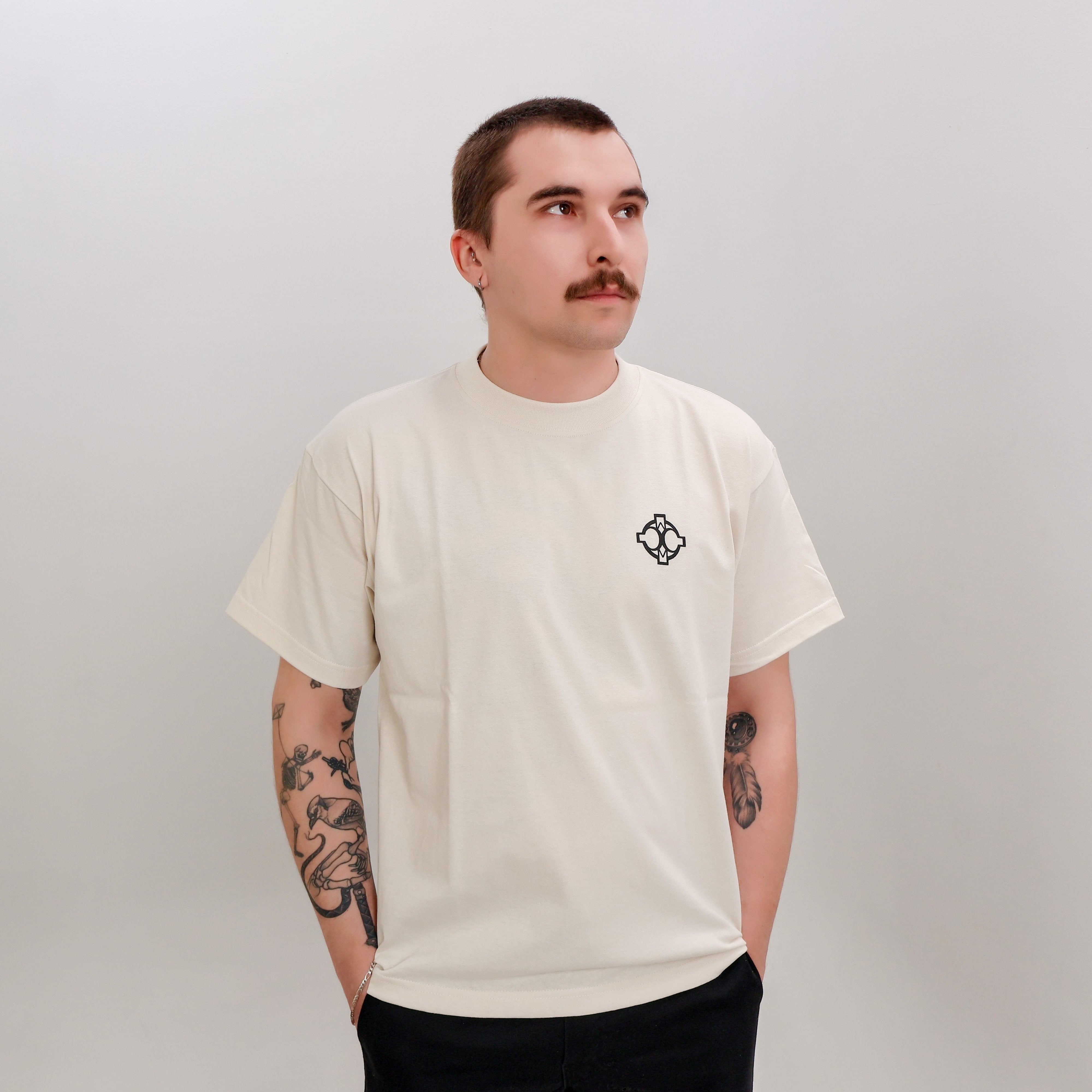Charming Misfit Beige Crew Tee