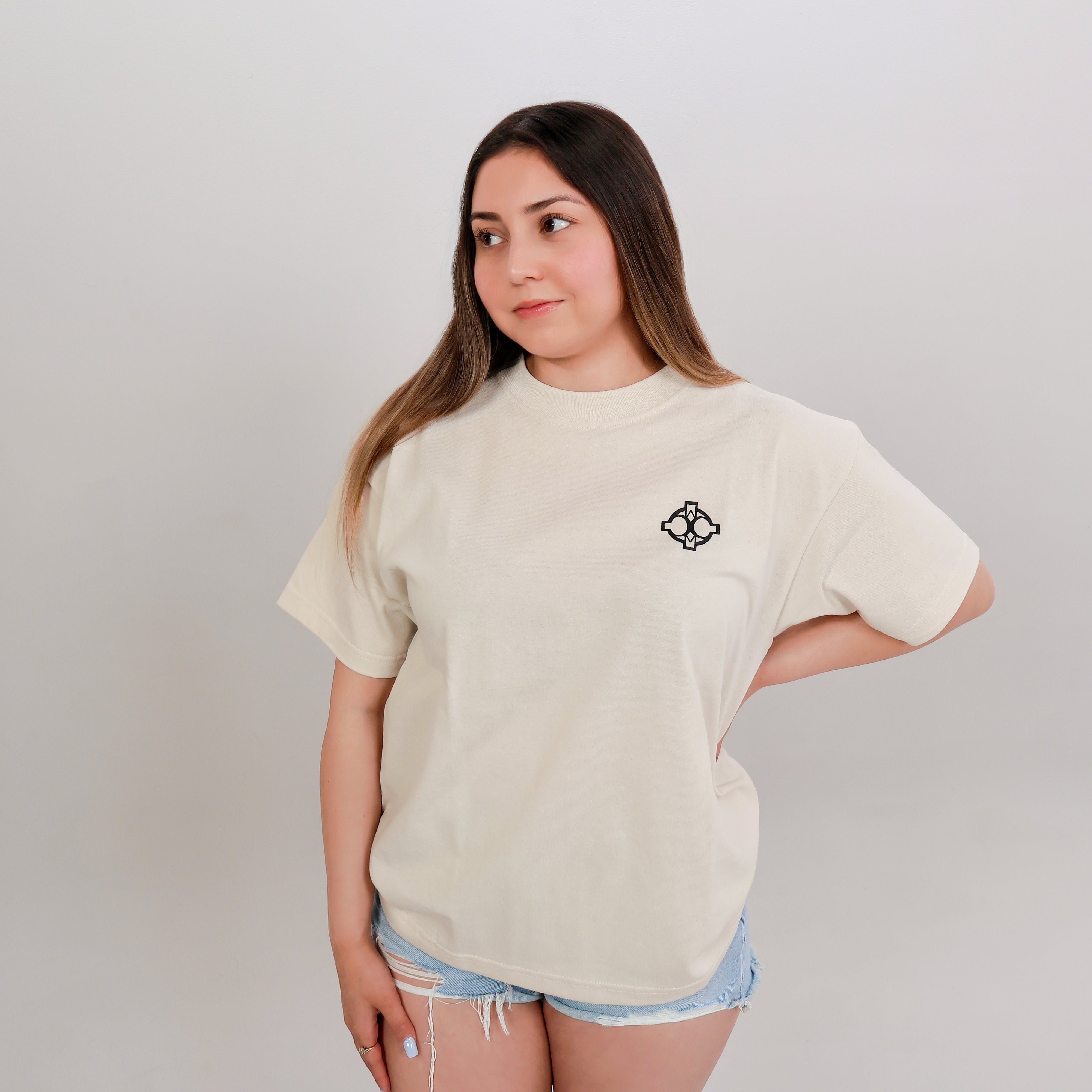 Charming Misfit Beige Crew Tee