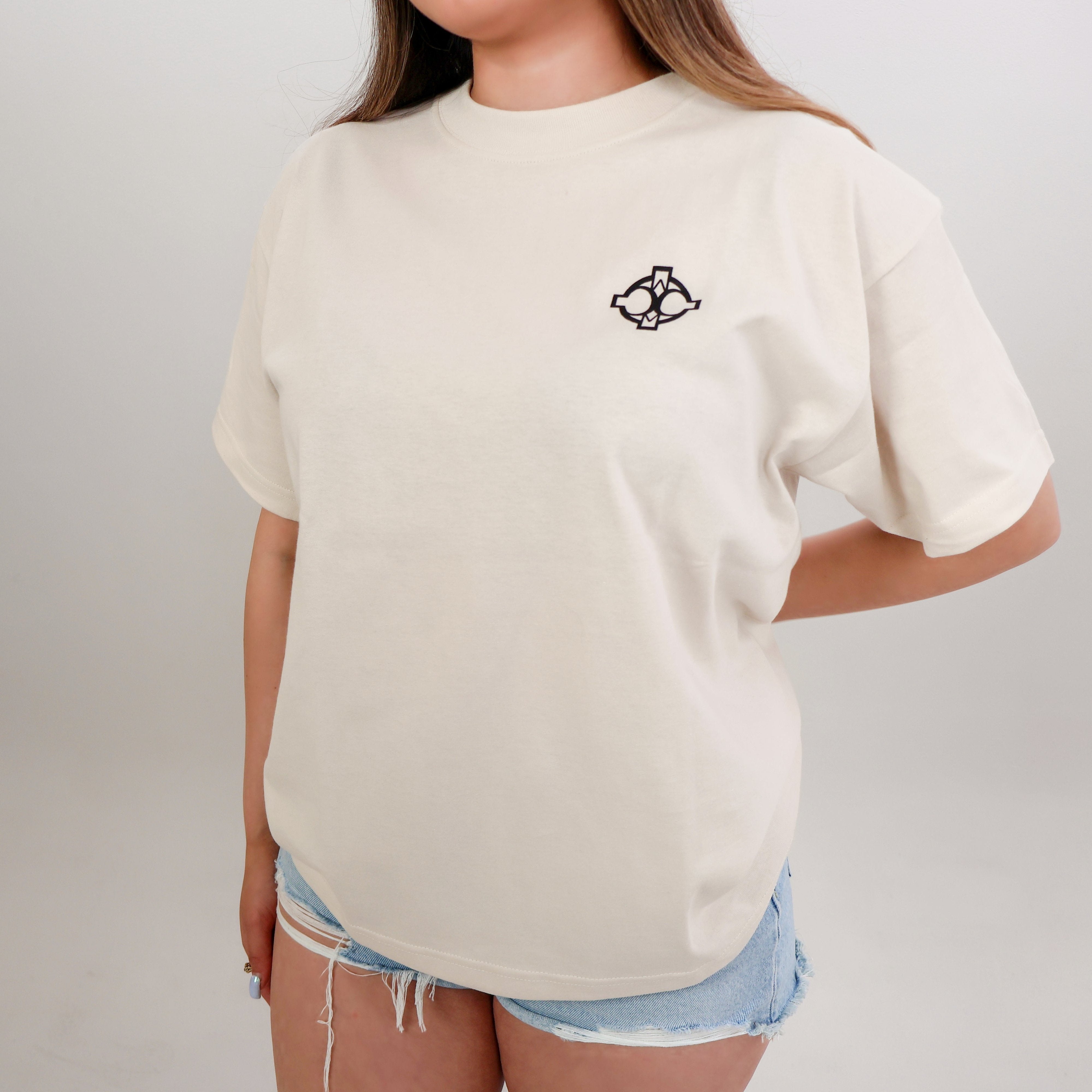 Charming Misfit Beige Crew Tee