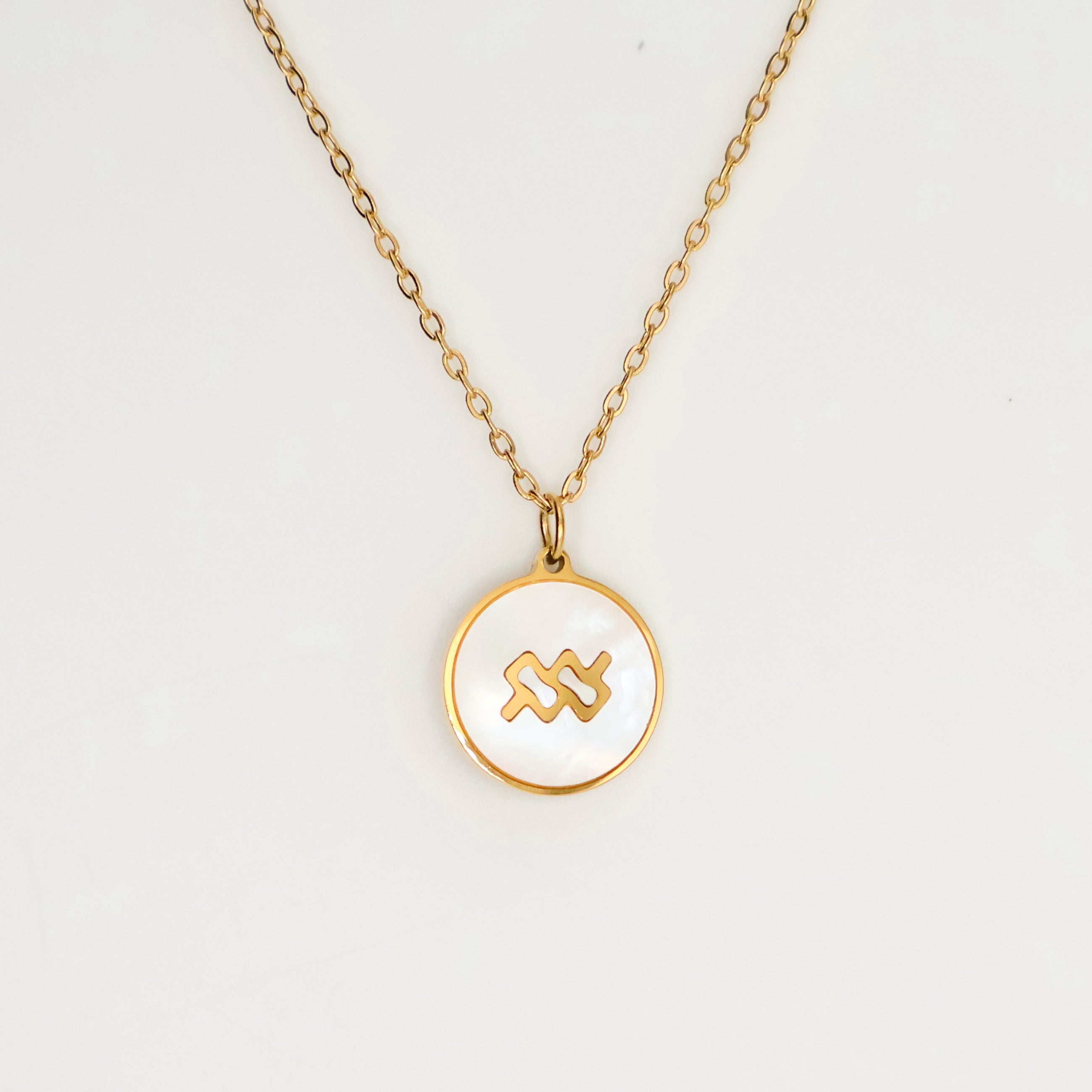 Zodiac Opal Necklace (Gold)