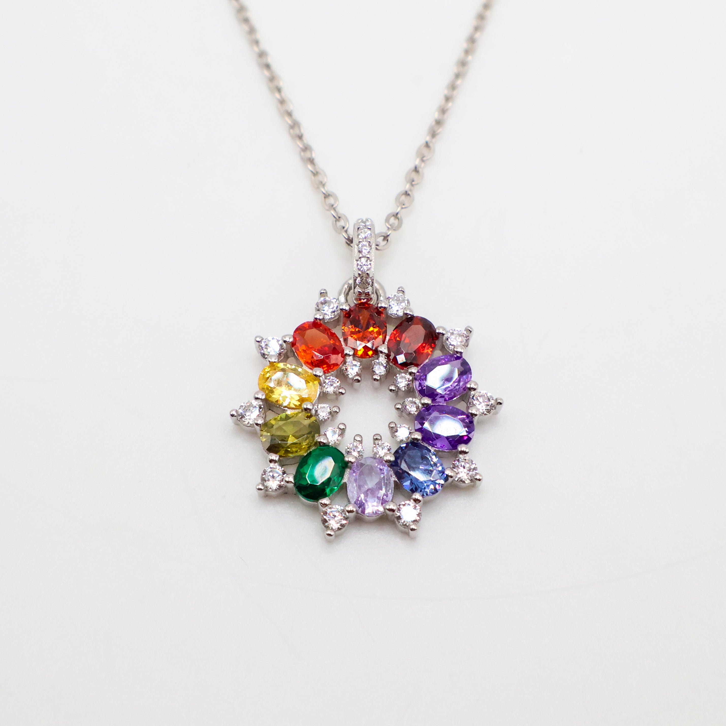 Pride Blossom Necklace (Silver)