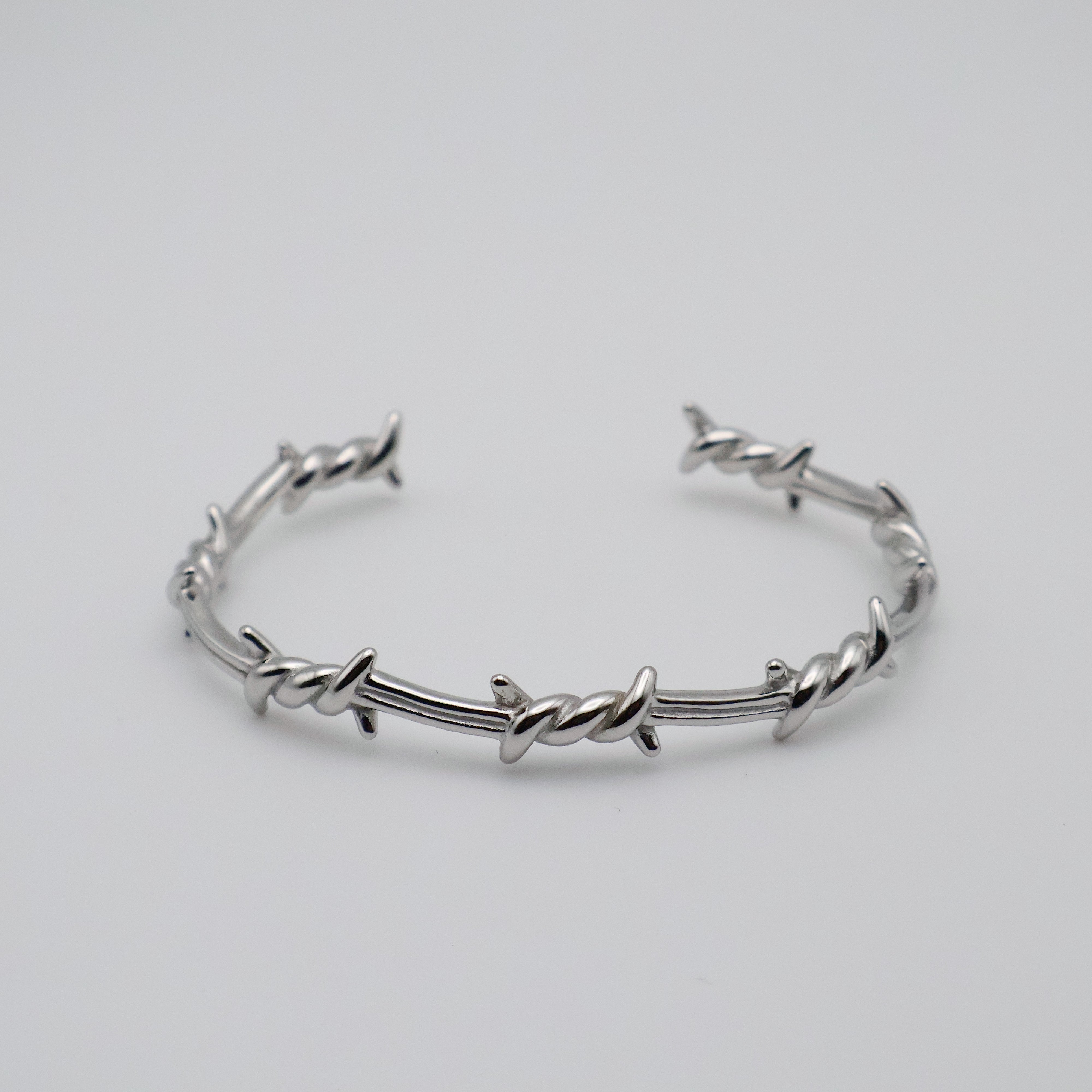 Barbed Wire Cuff (Silver)