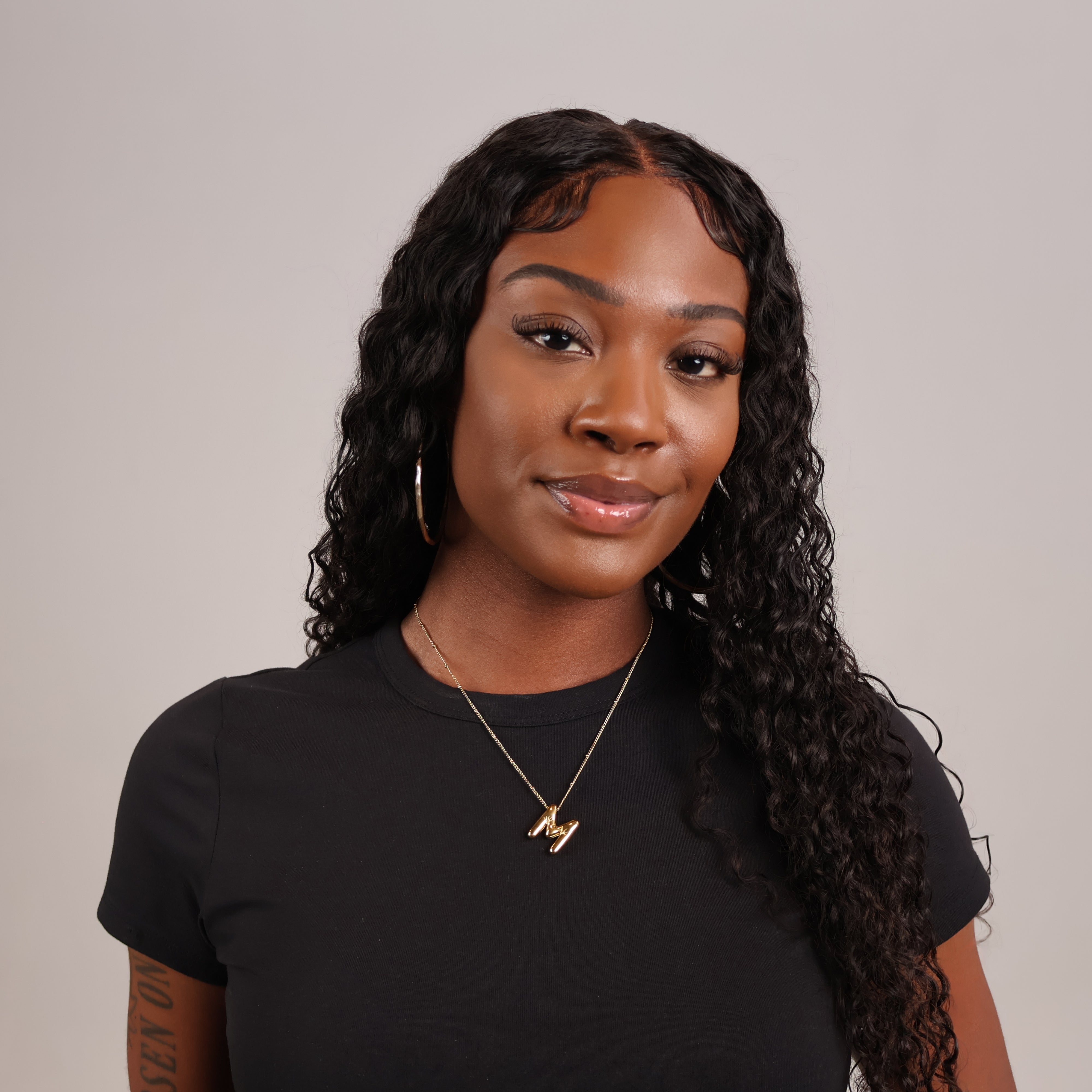 Bubble Letter Necklace (Gold)