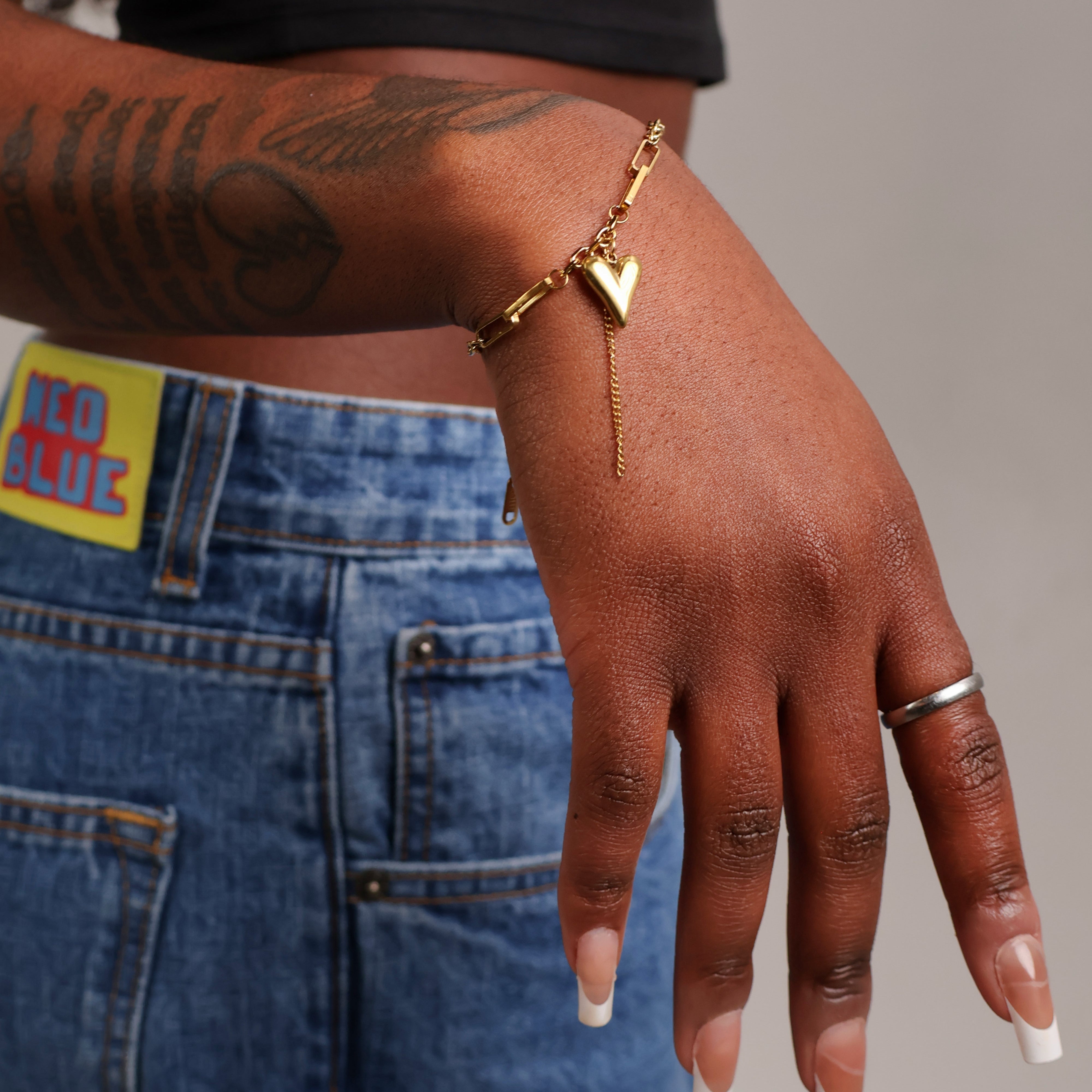 Solo Heart Charm Bracelet (Silver)