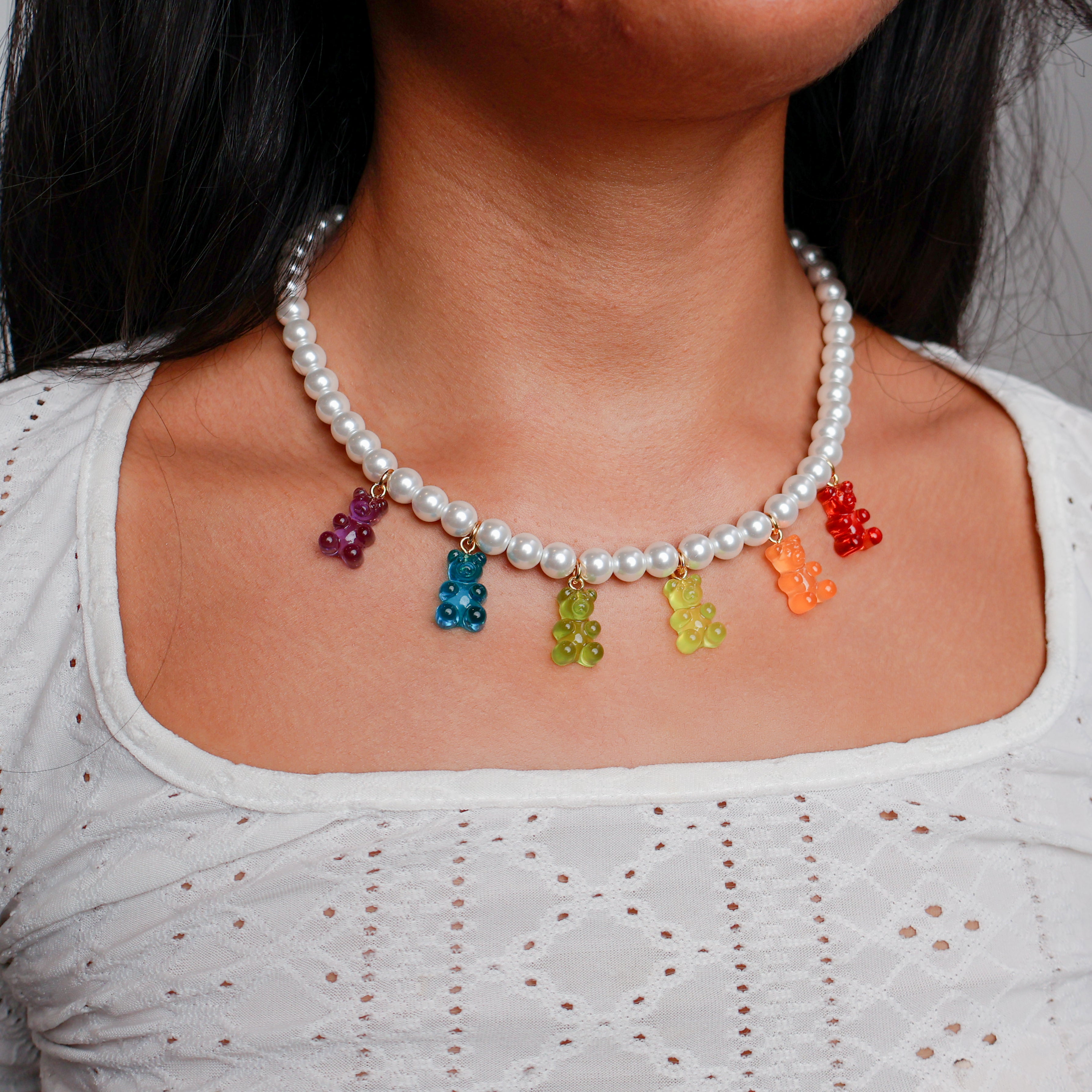Gummy Bear Pearl Necklace