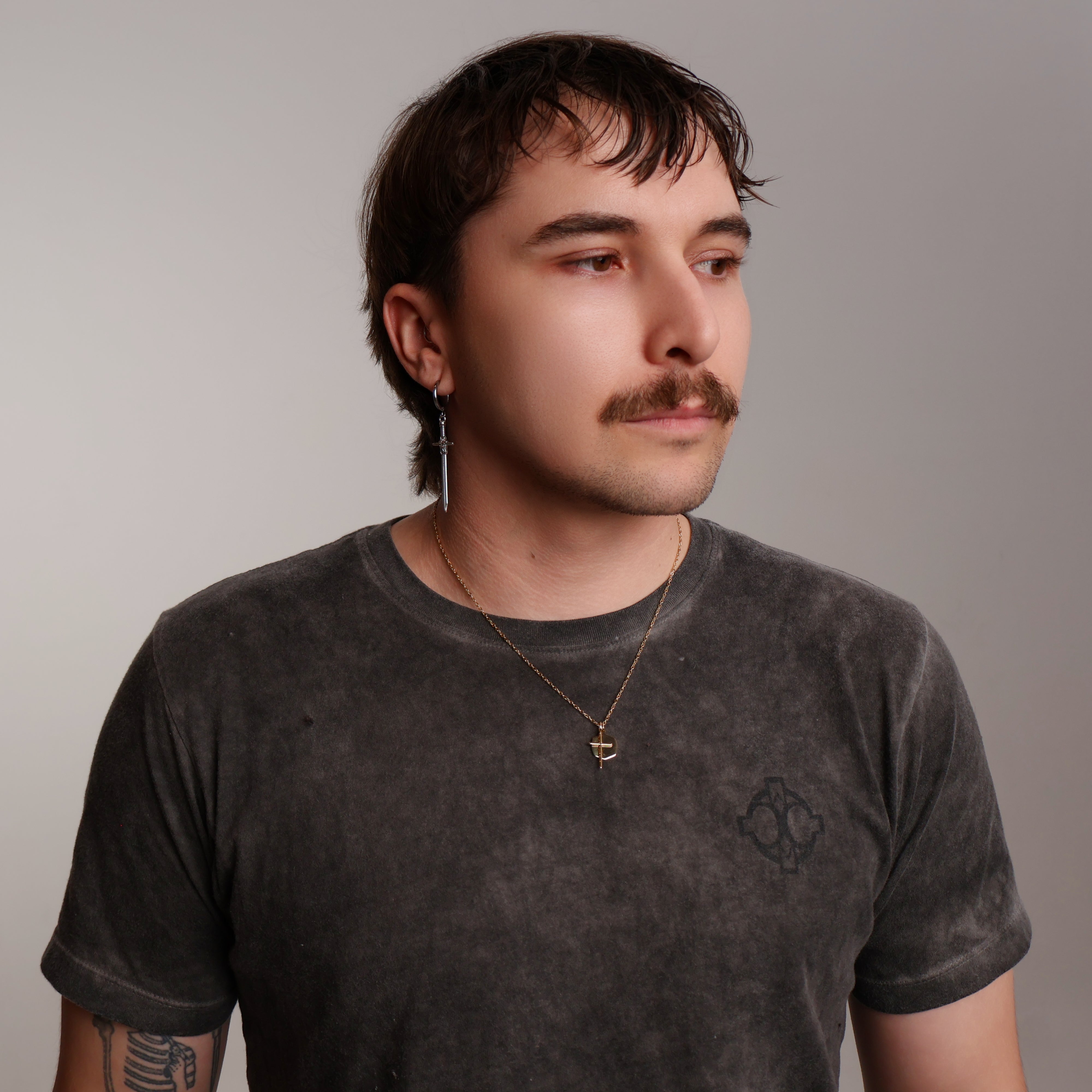 Cross Prism Necklace (Gold)