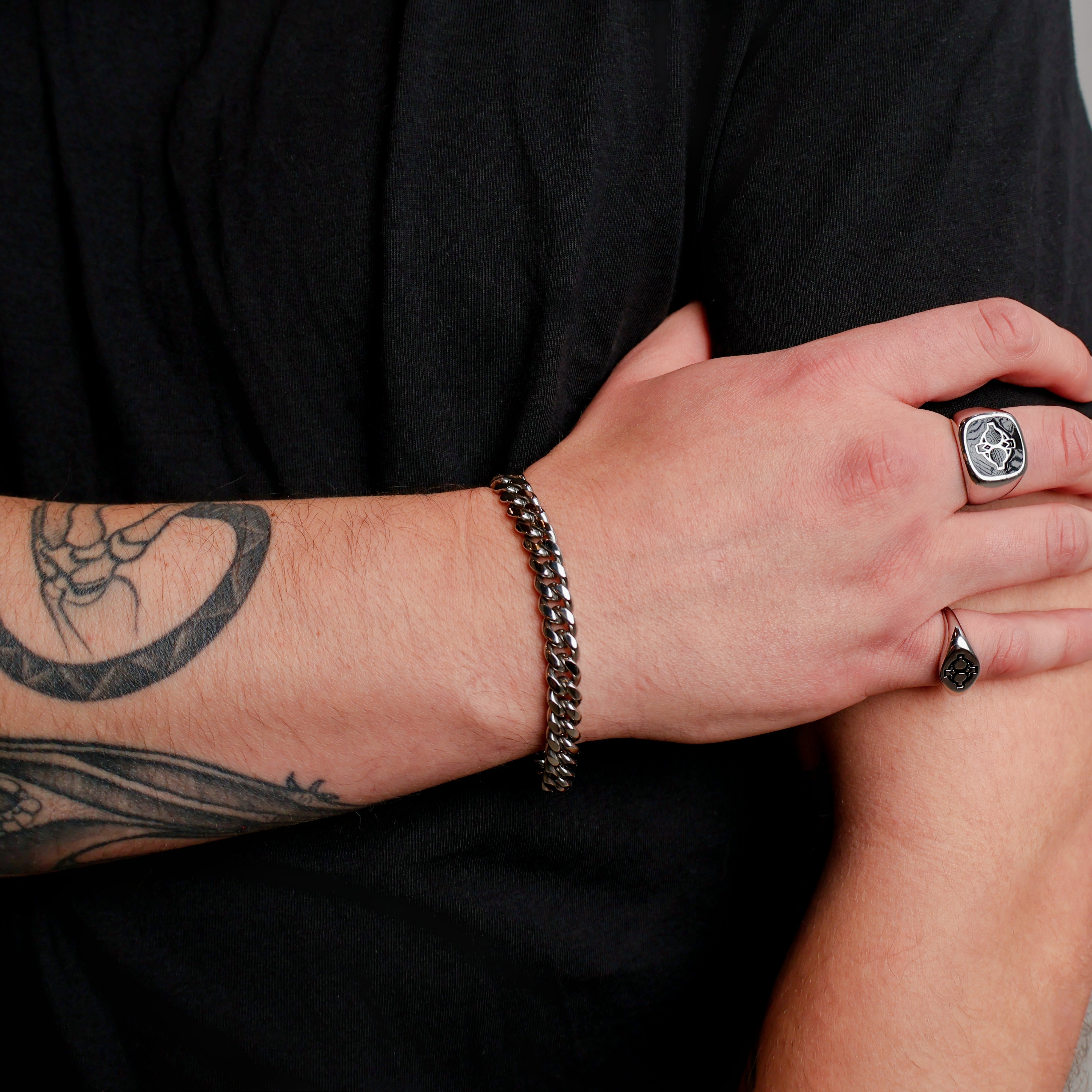 Cuban Link Bracelet (Silver) 8mm