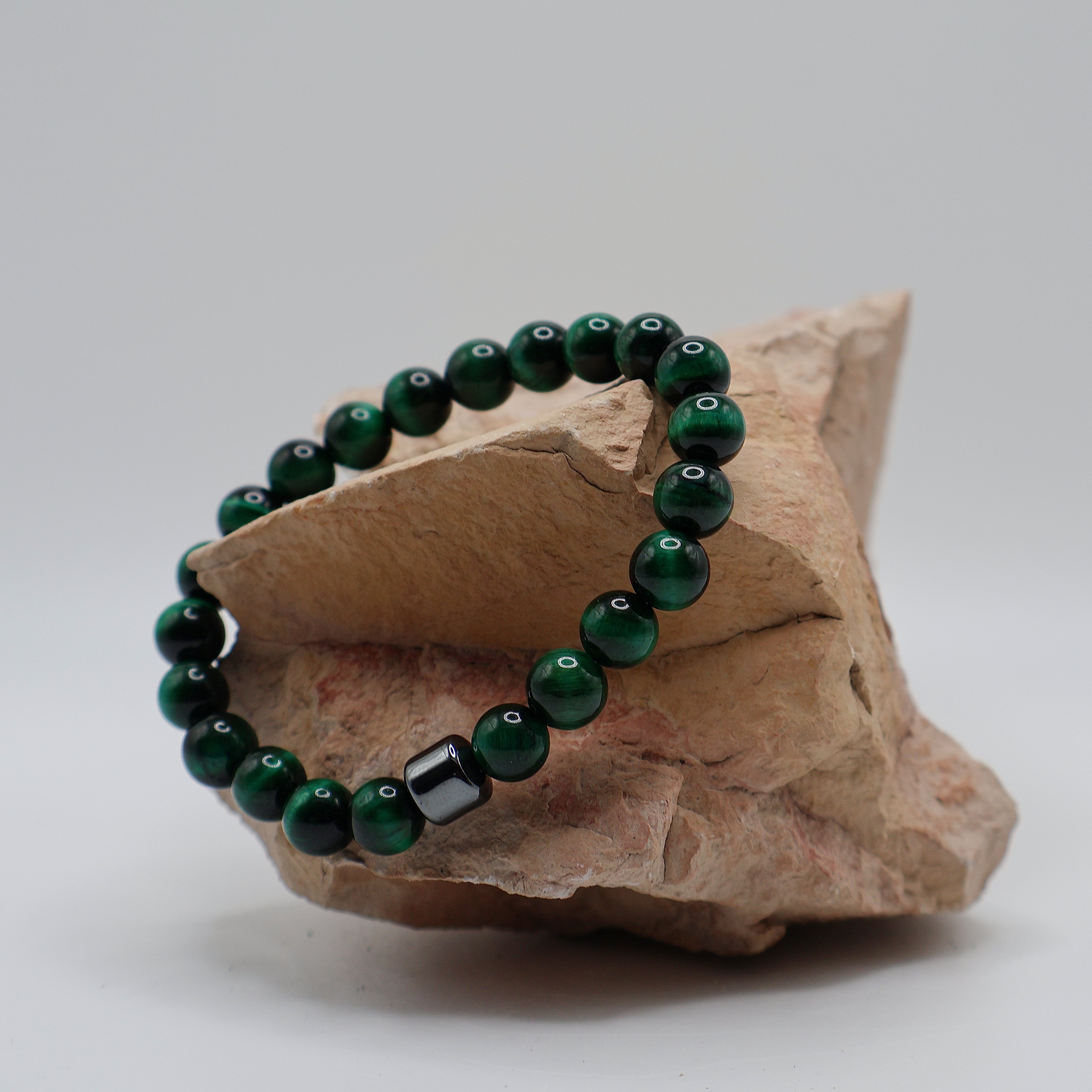 Green Tiger’s Eye Bead Bracelet
