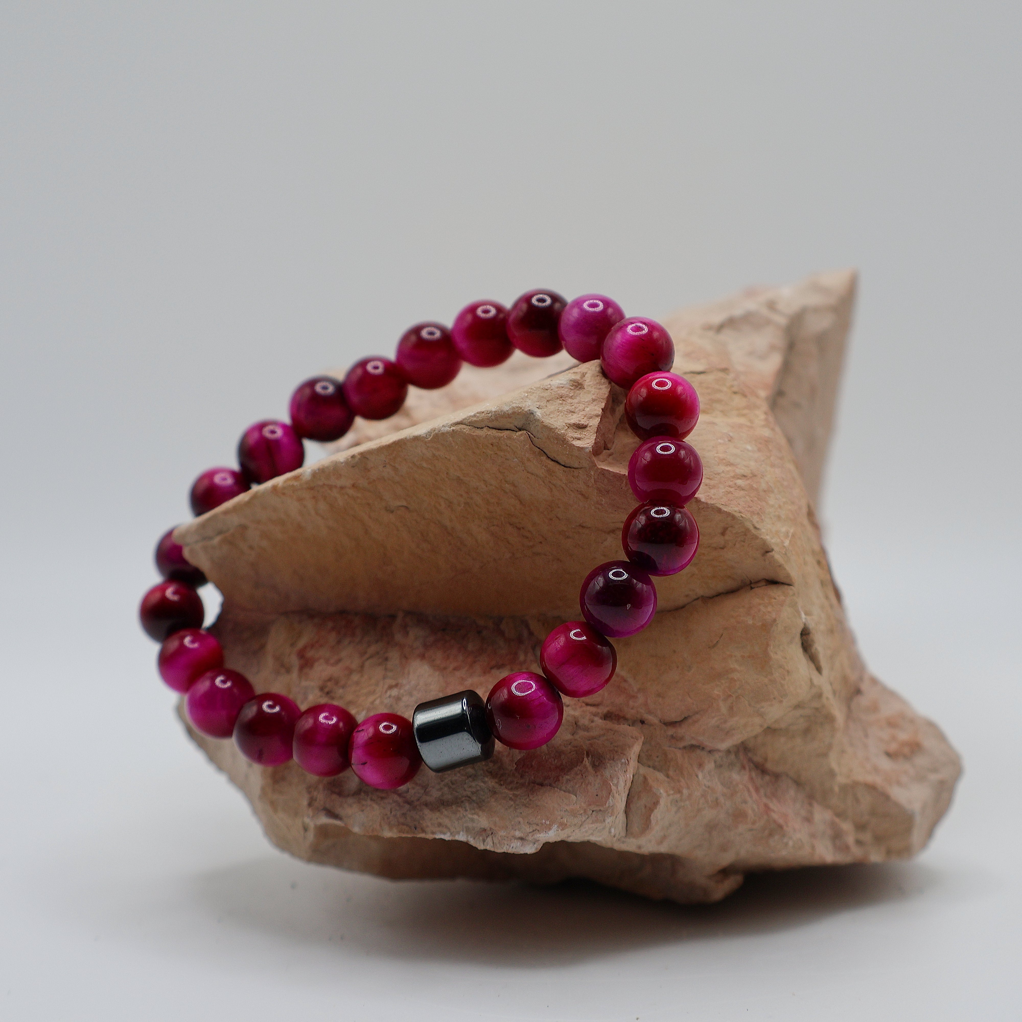 Pink Tiger’s Eye Bead Bracelet