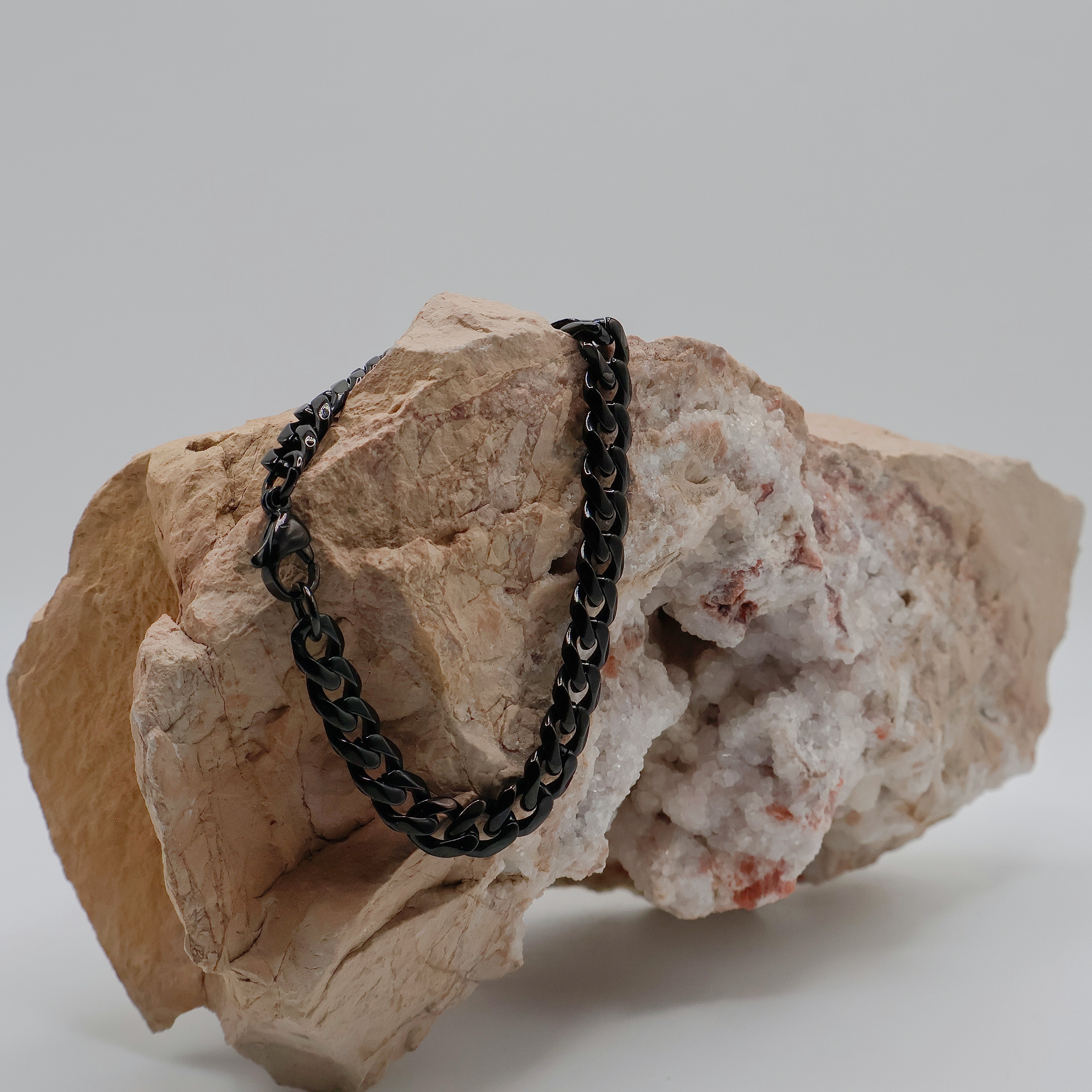 Cuban Link Bracelet (Black) 7mm