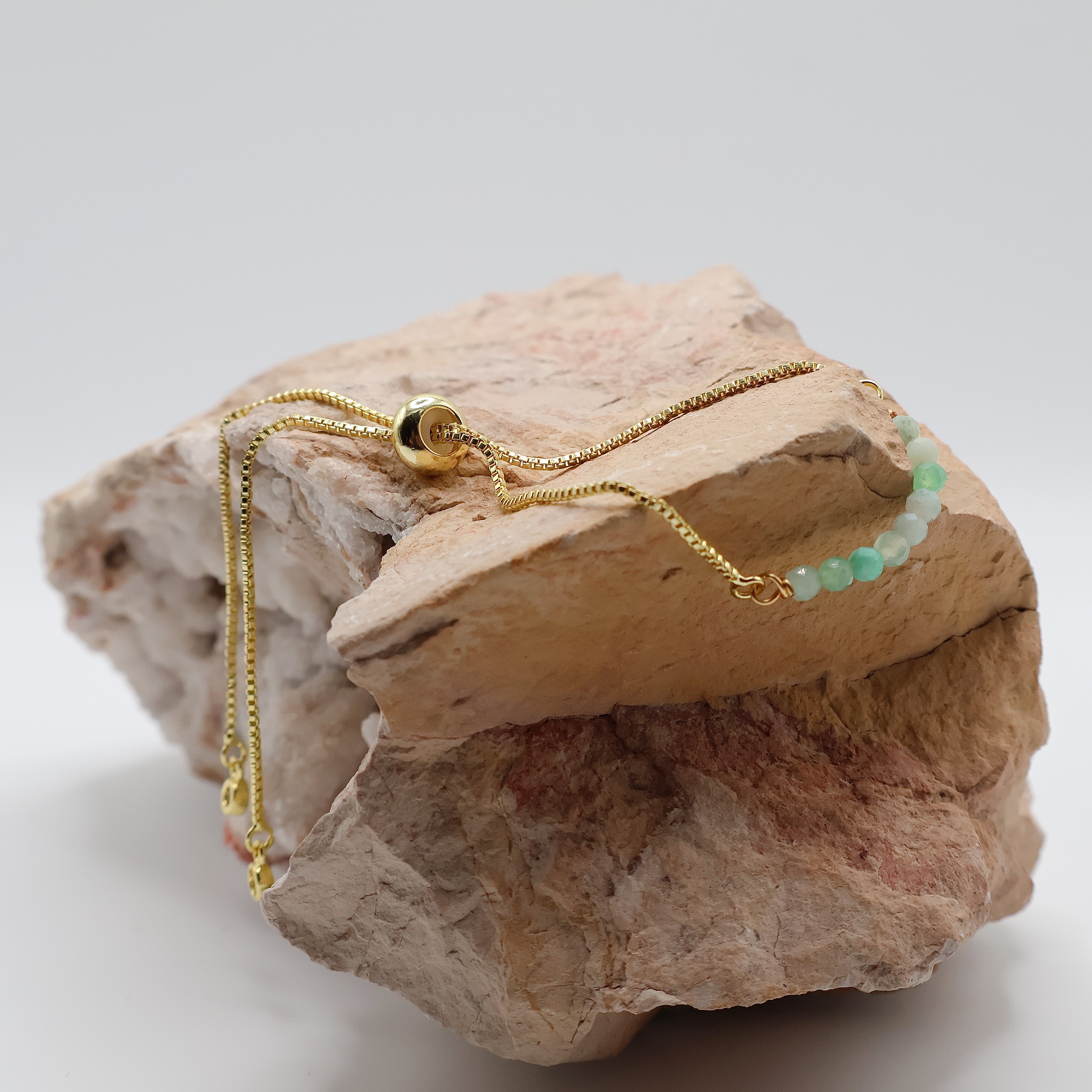 Thin Australian Jade Bracelet (Gold)