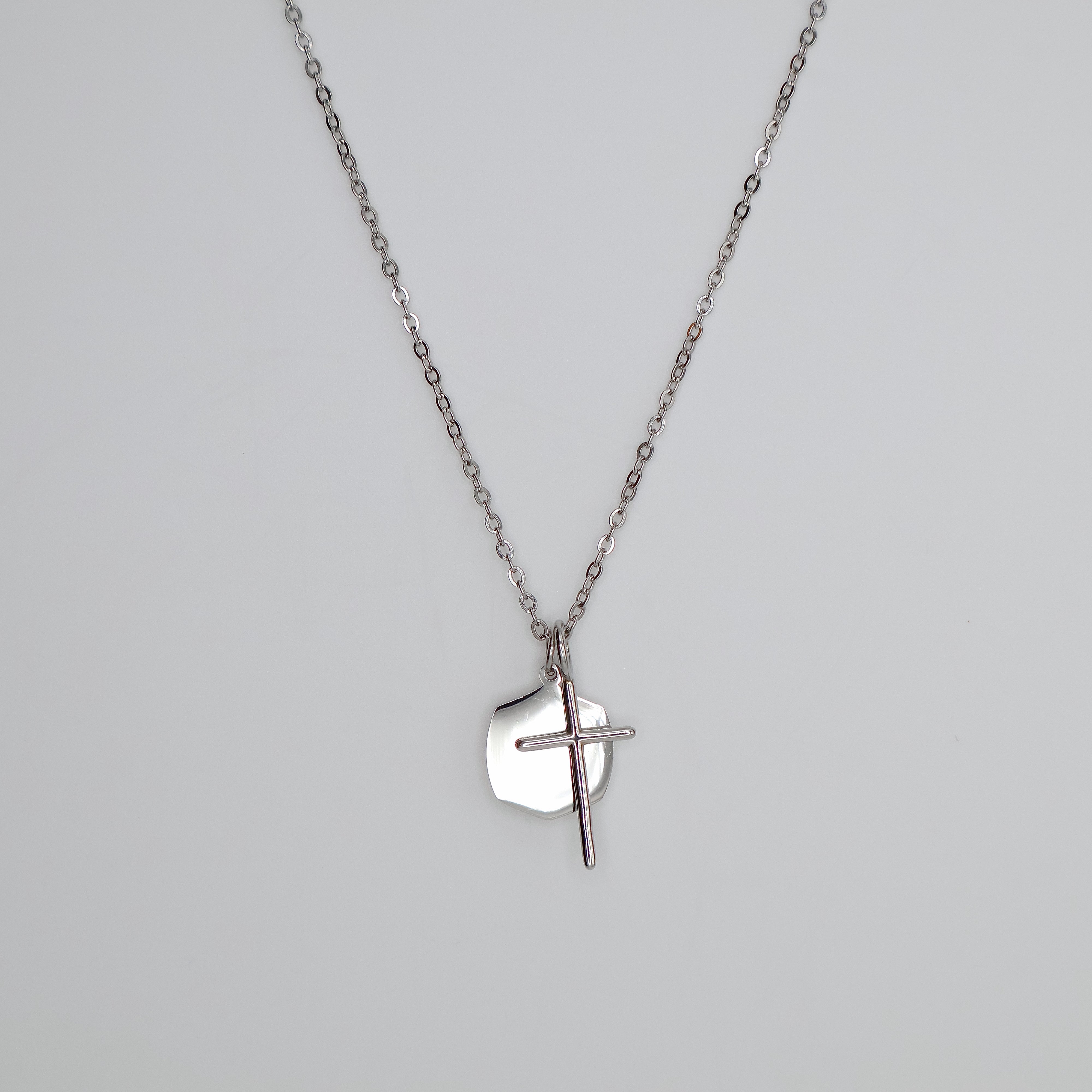Cross Prism Necklace (Silver)