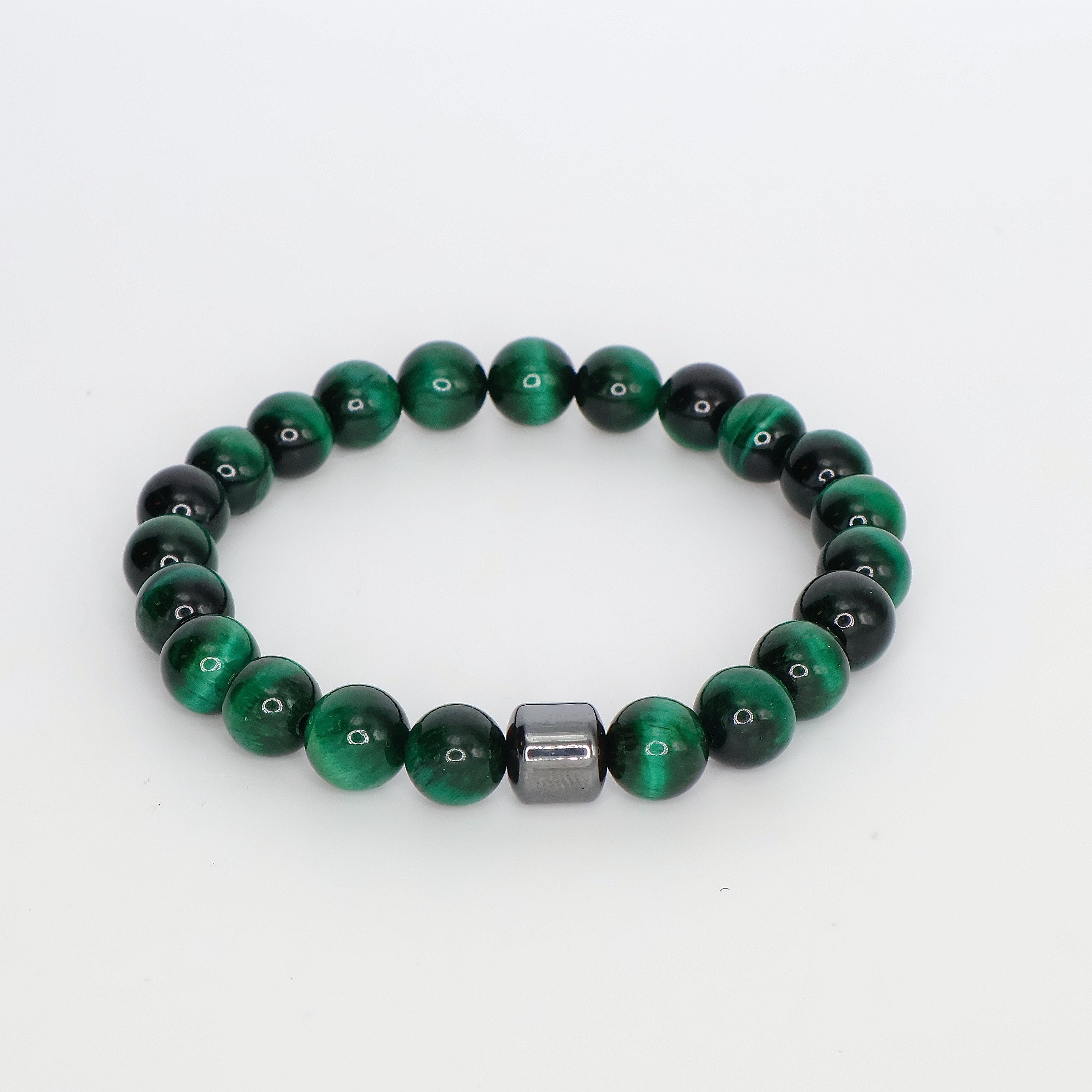 Green Tiger’s Eye Bead Bracelet