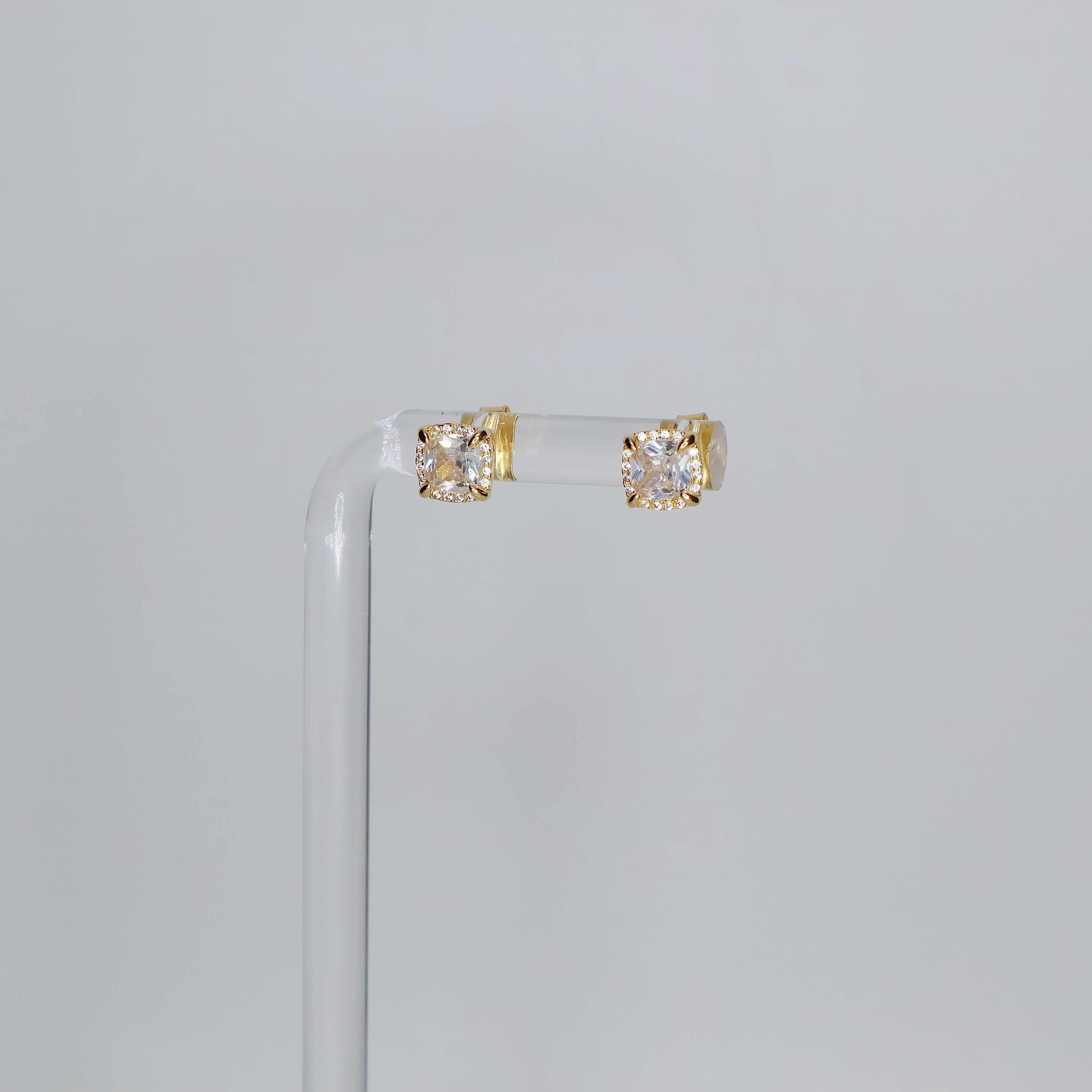 Square Stud Earrings (Gold)