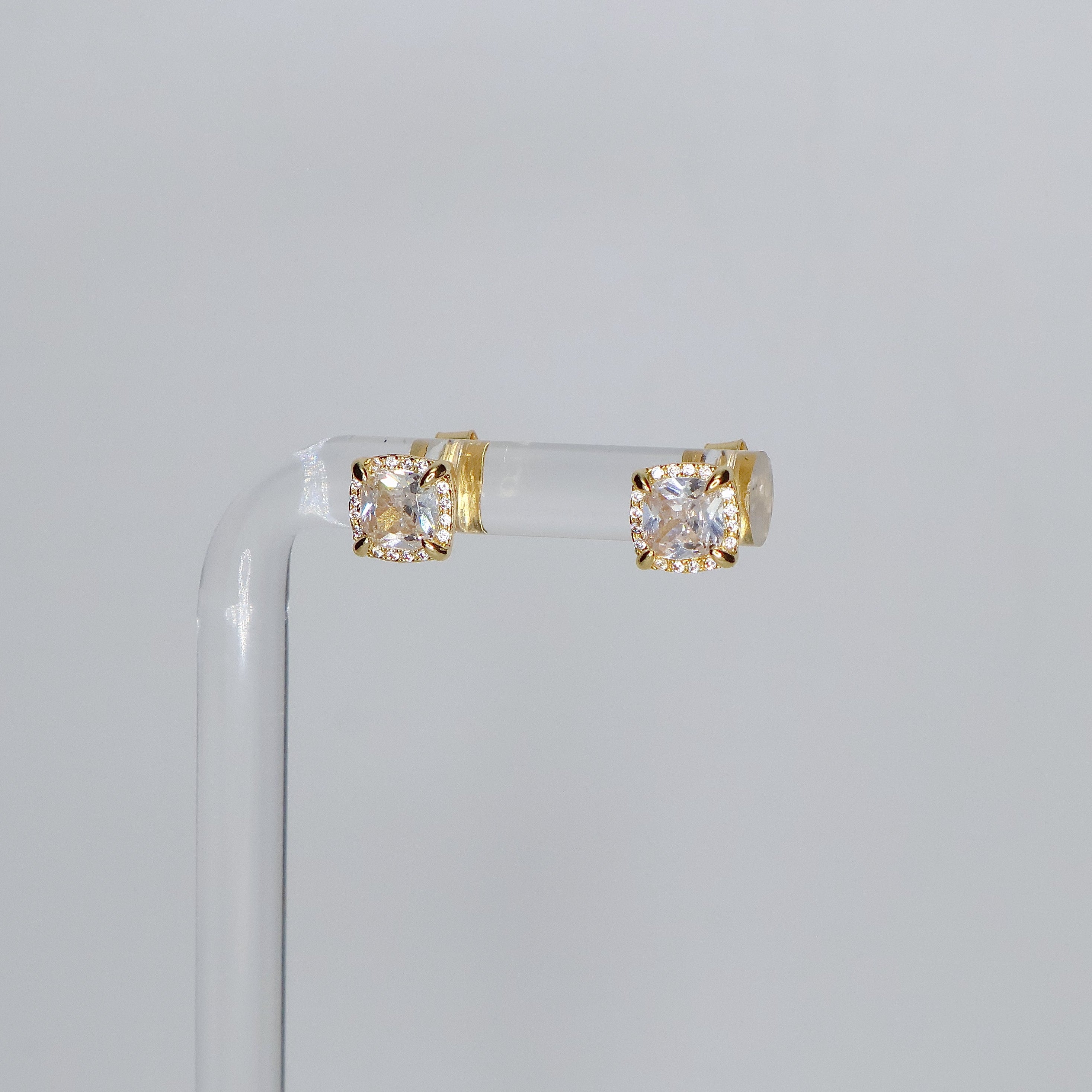 Square Stud Earrings (Gold)