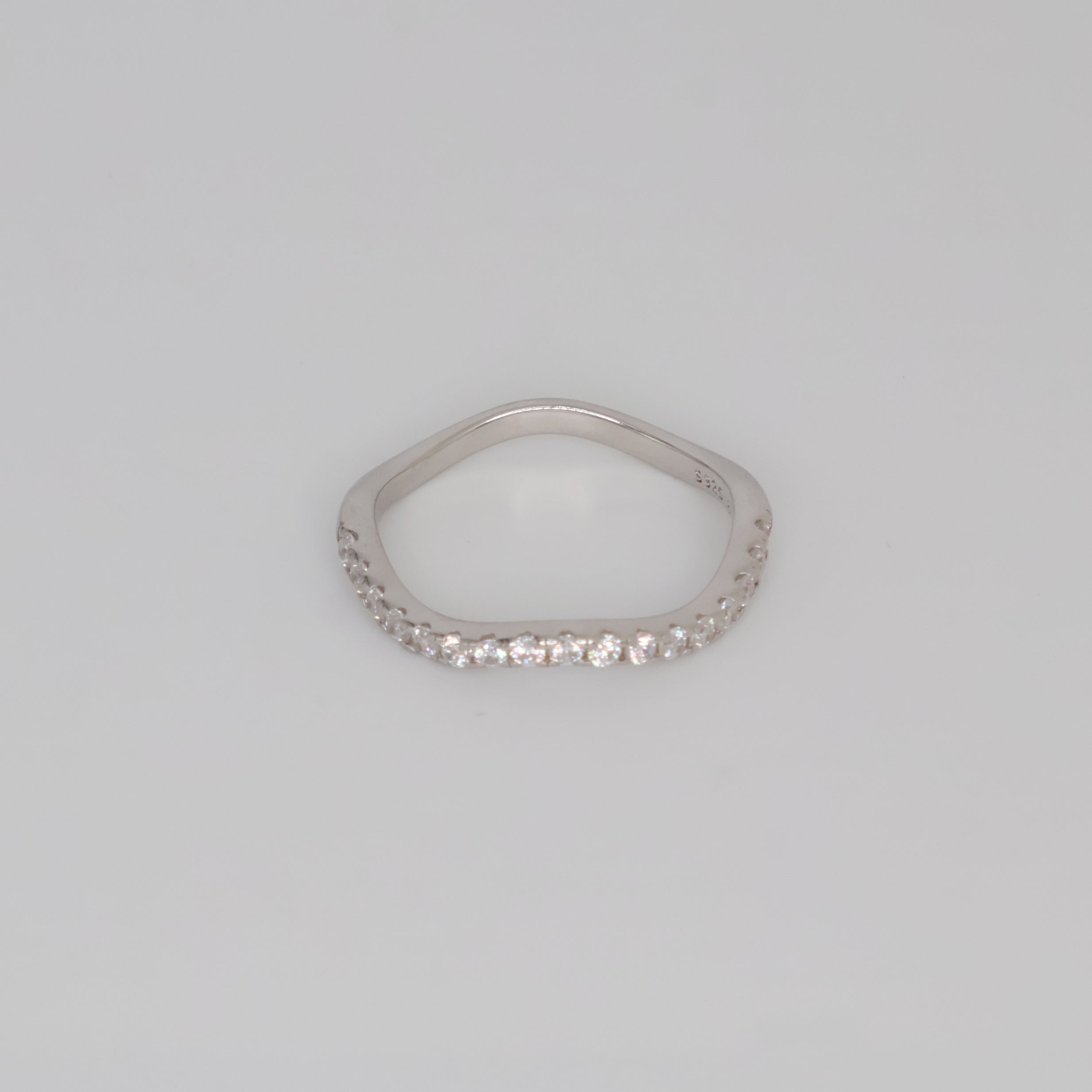Shining Curved Ring (Sterling Silver)