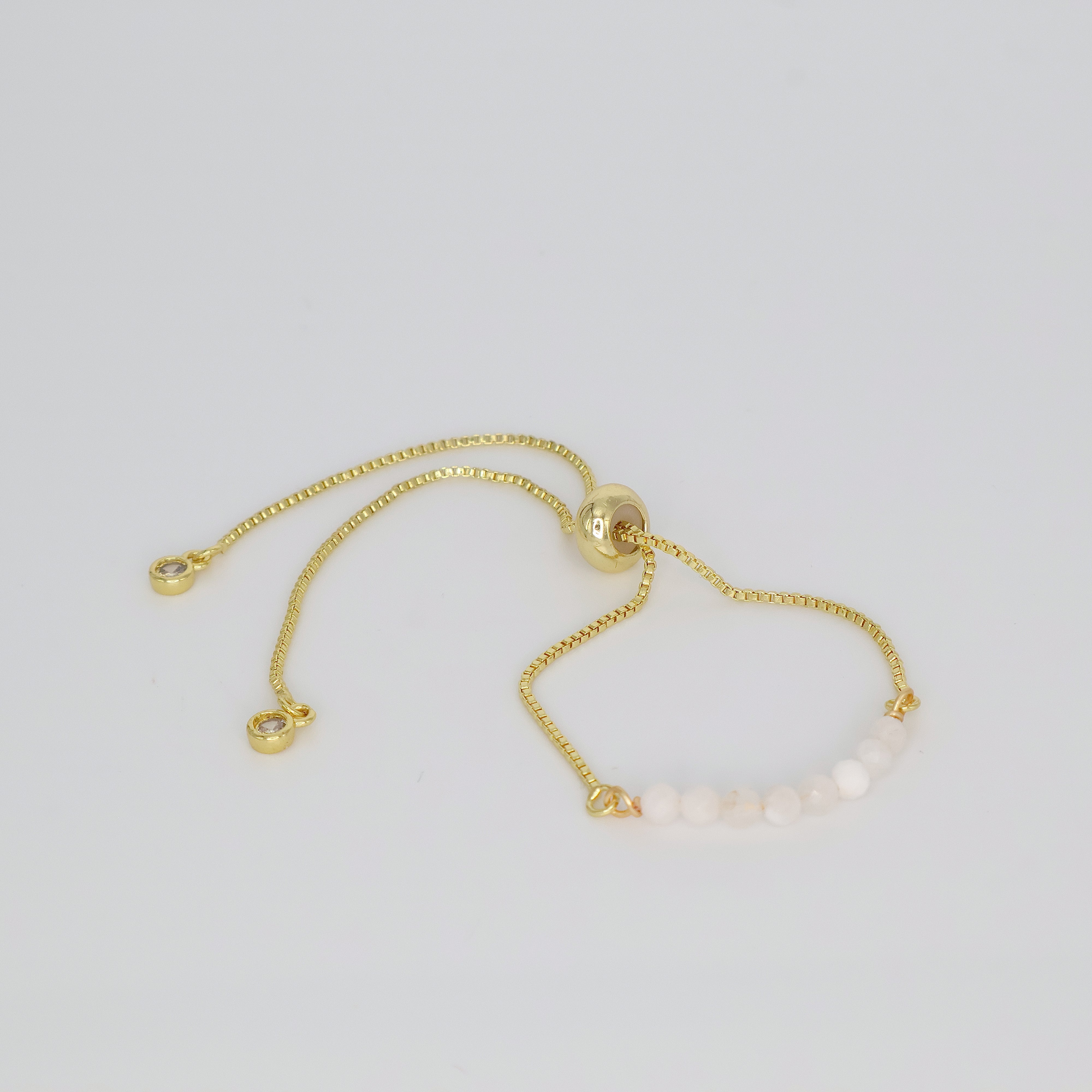 Thin Moonstone Bracelet (Gold)