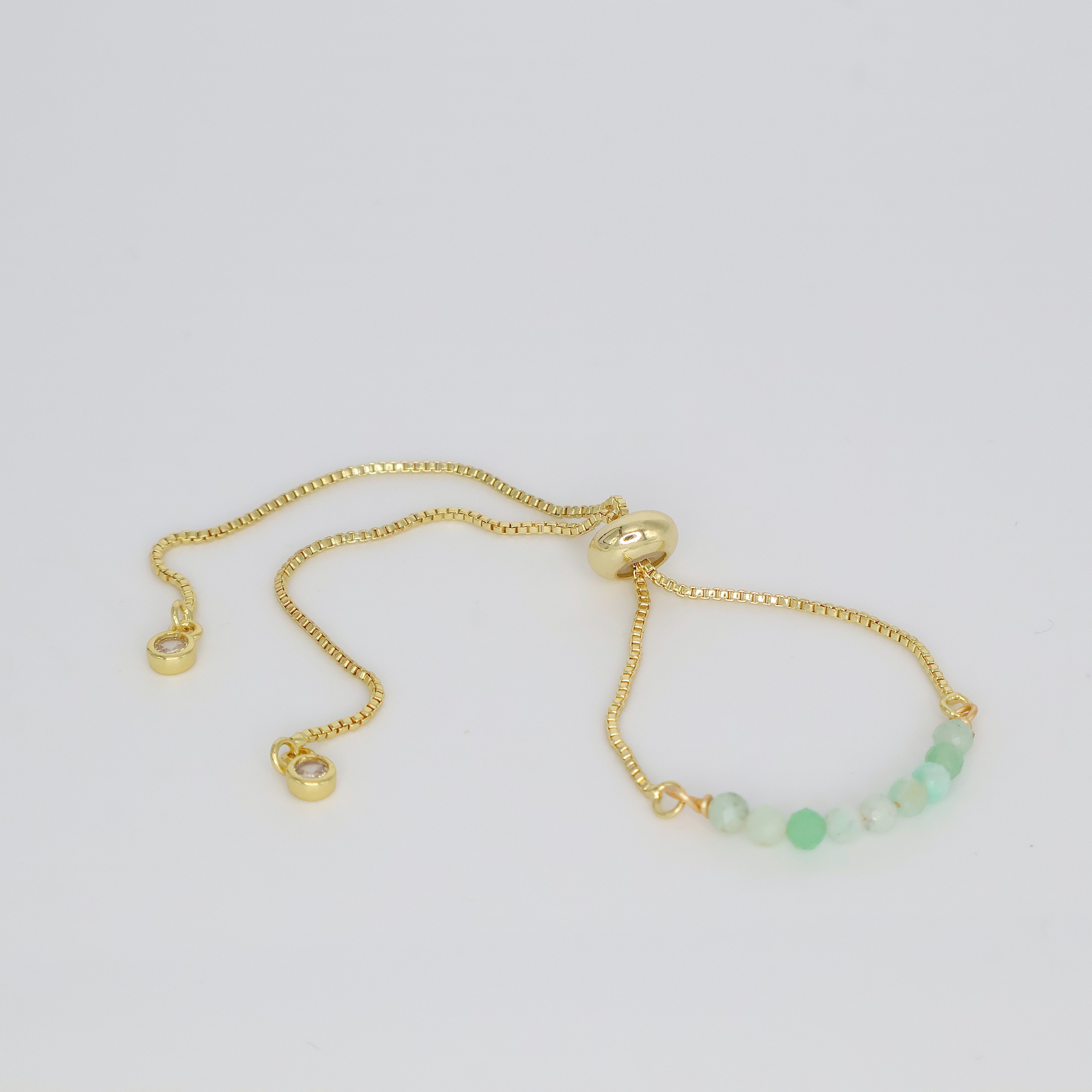 Thin Australian Jade Bracelet (Gold)