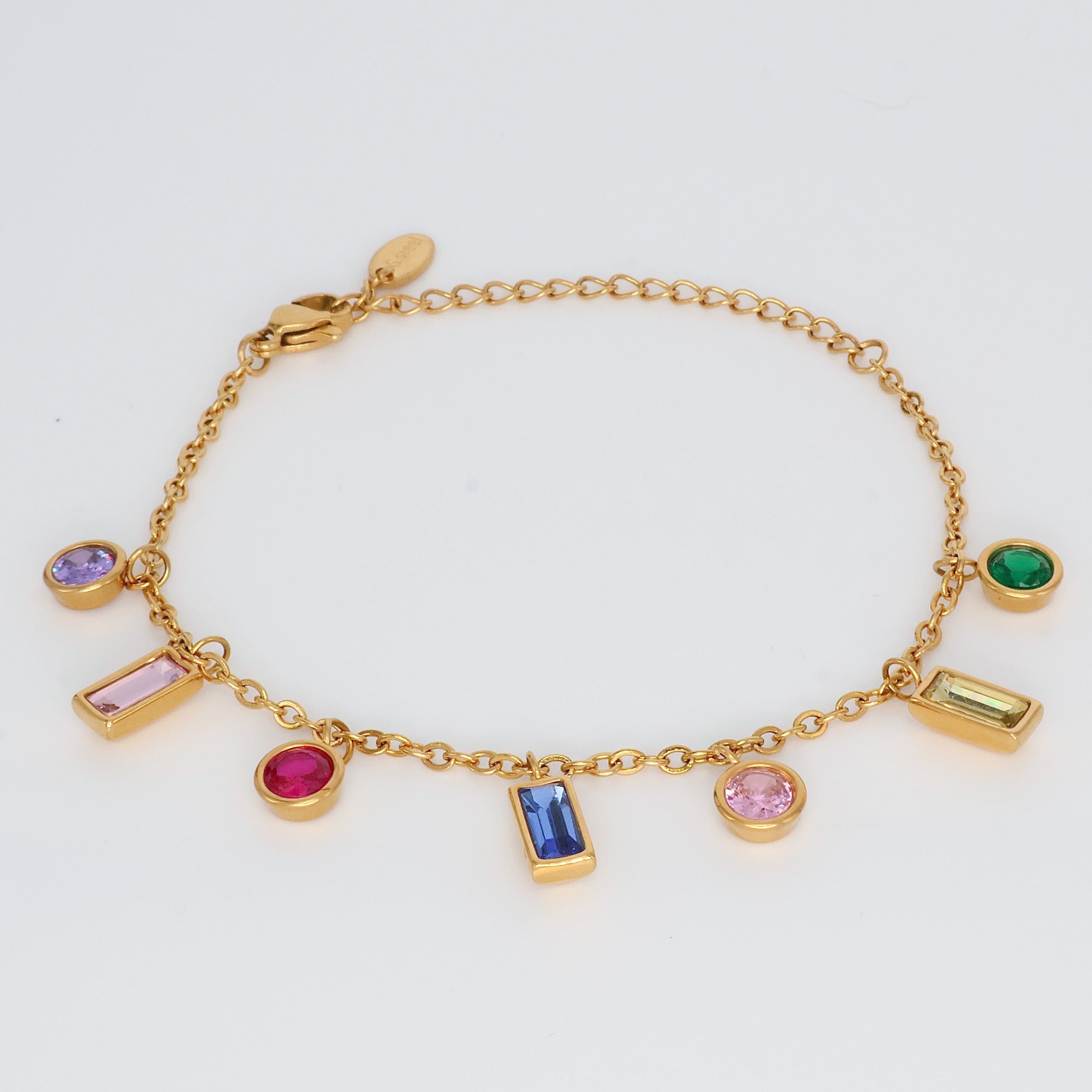 Bejeweled Charm Bracelet (Gold)