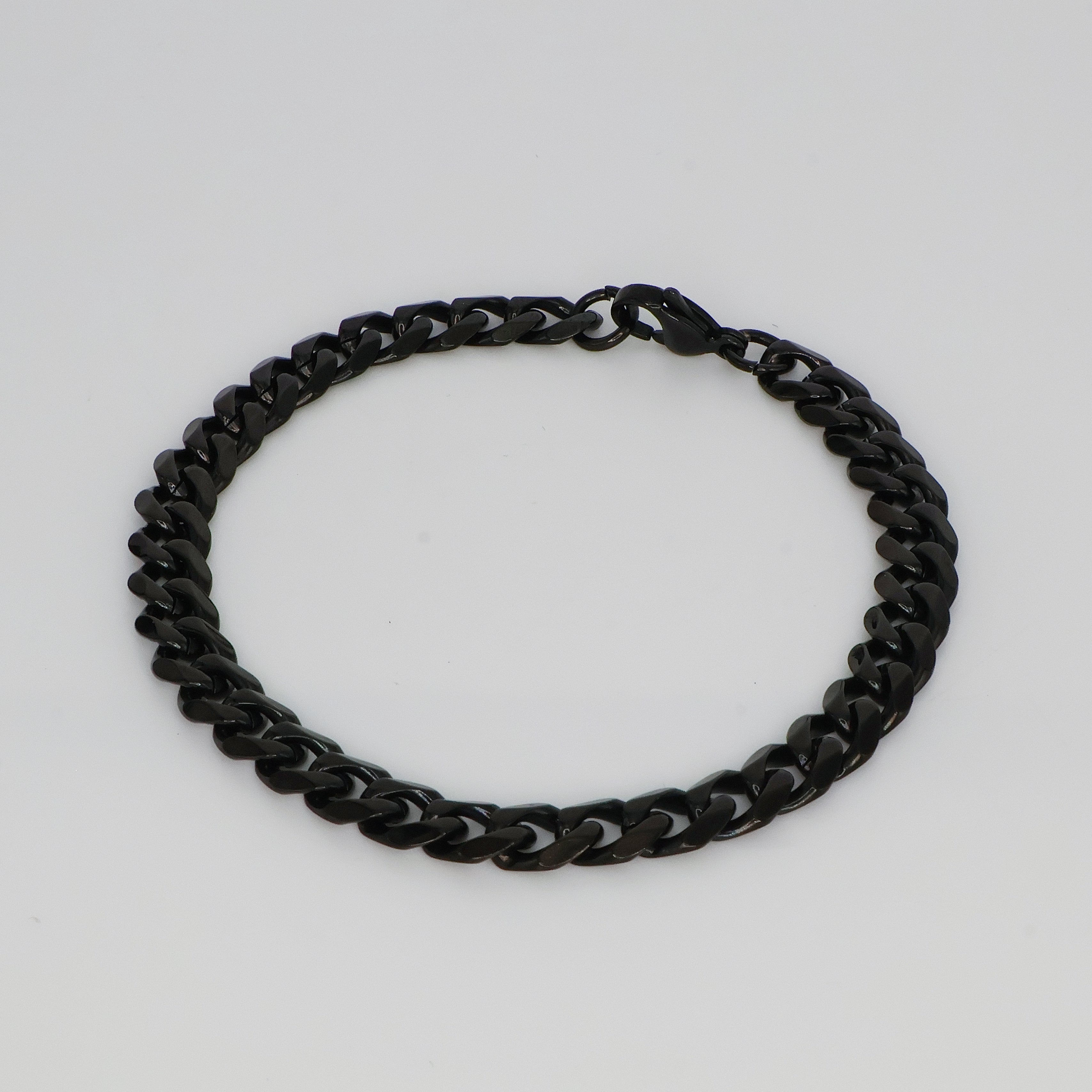 Cuban Link Bracelet (Black) 7mm