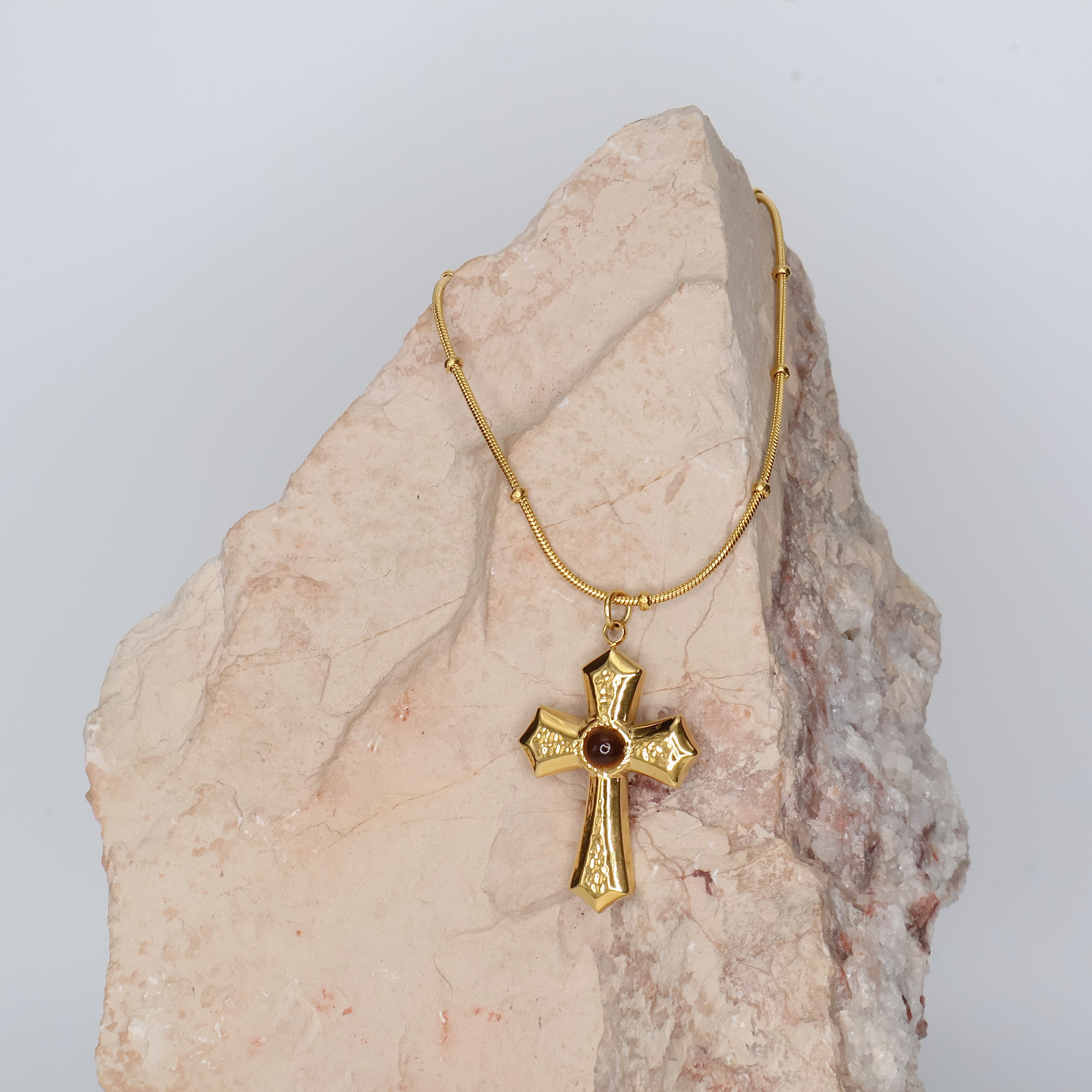 Gilded Cross Necklace (Gold)