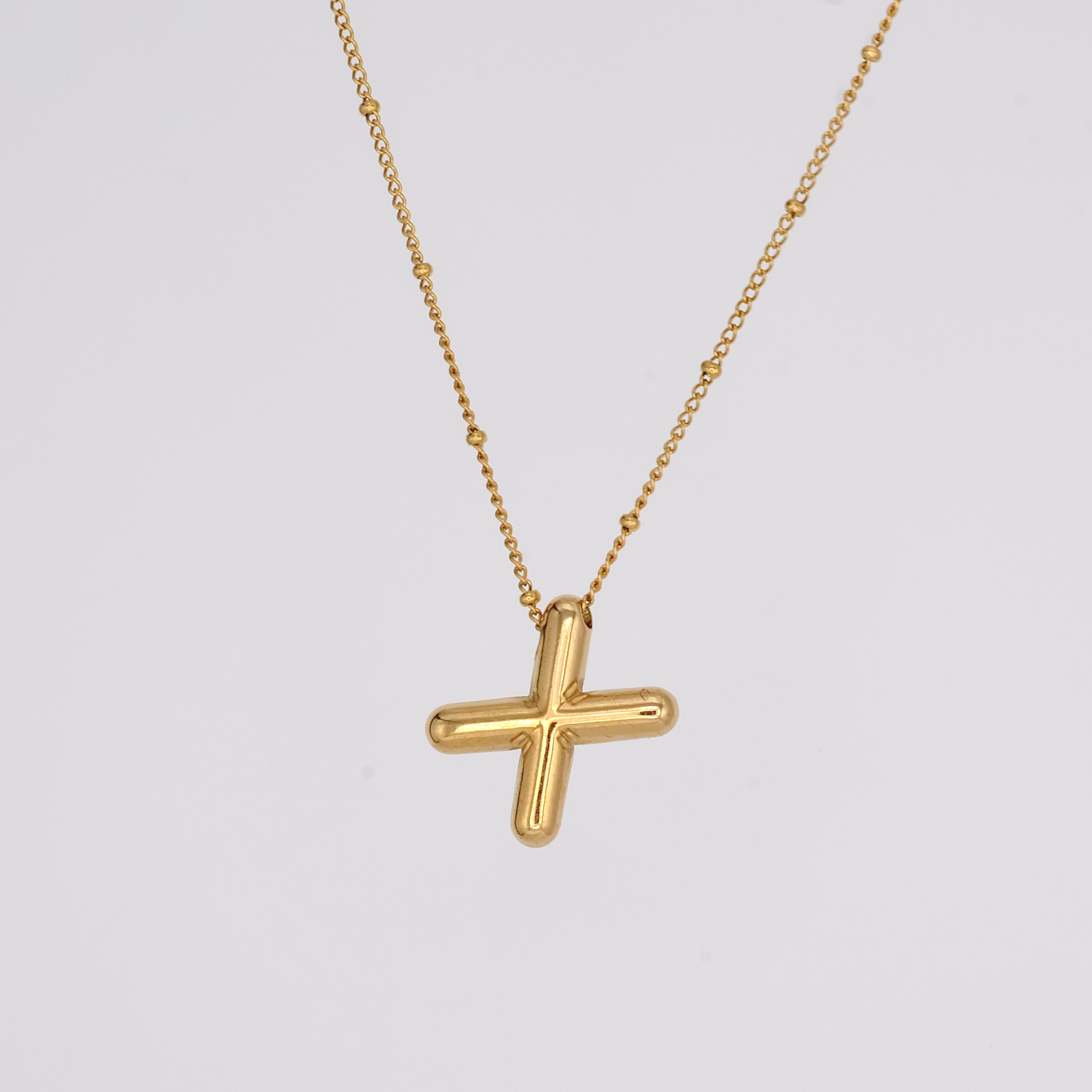 Bubble Letter Necklace (Gold)