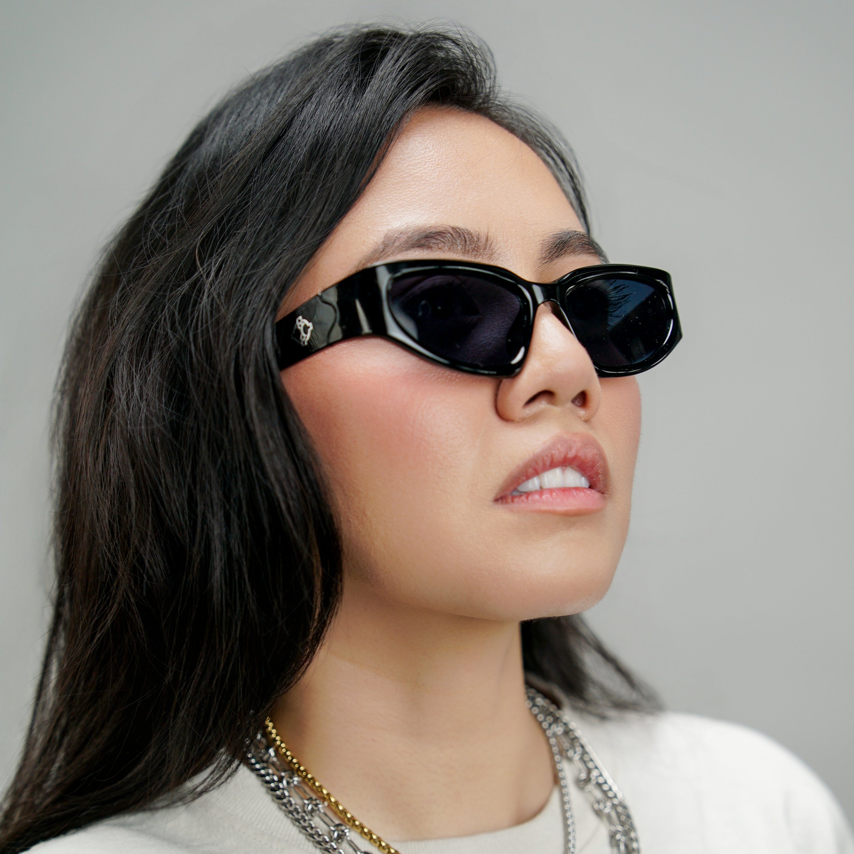 Black Oval Sunglasses