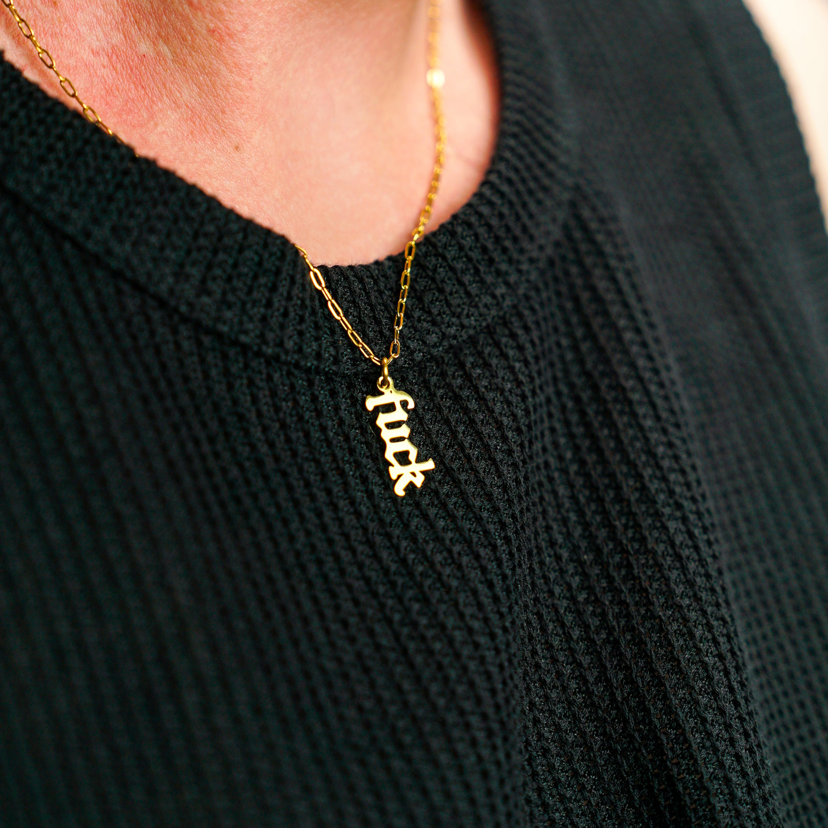 Fuck Necklace (Gold)