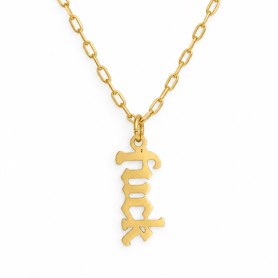 Fuck Necklace (Gold)