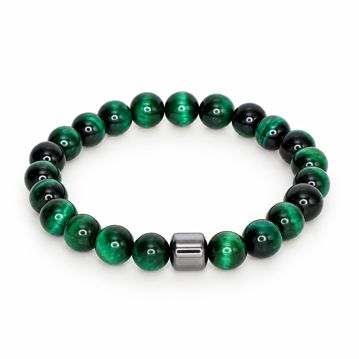Green Tiger’s Eye Bead Bracelet