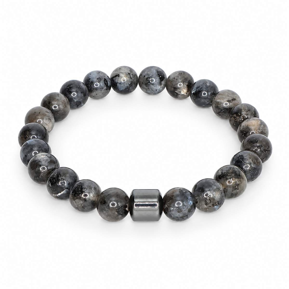 Black Labradorite Bead Bracelet