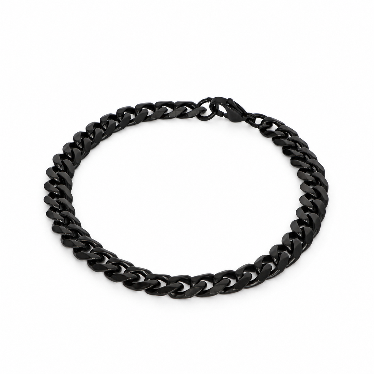 Cuban Link Bracelet (Black) 7mm