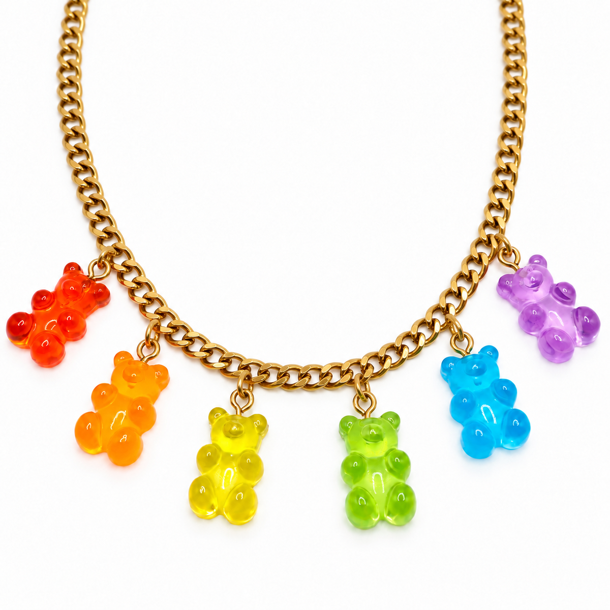 Gummy Bear Cuban Necklace (Gold)