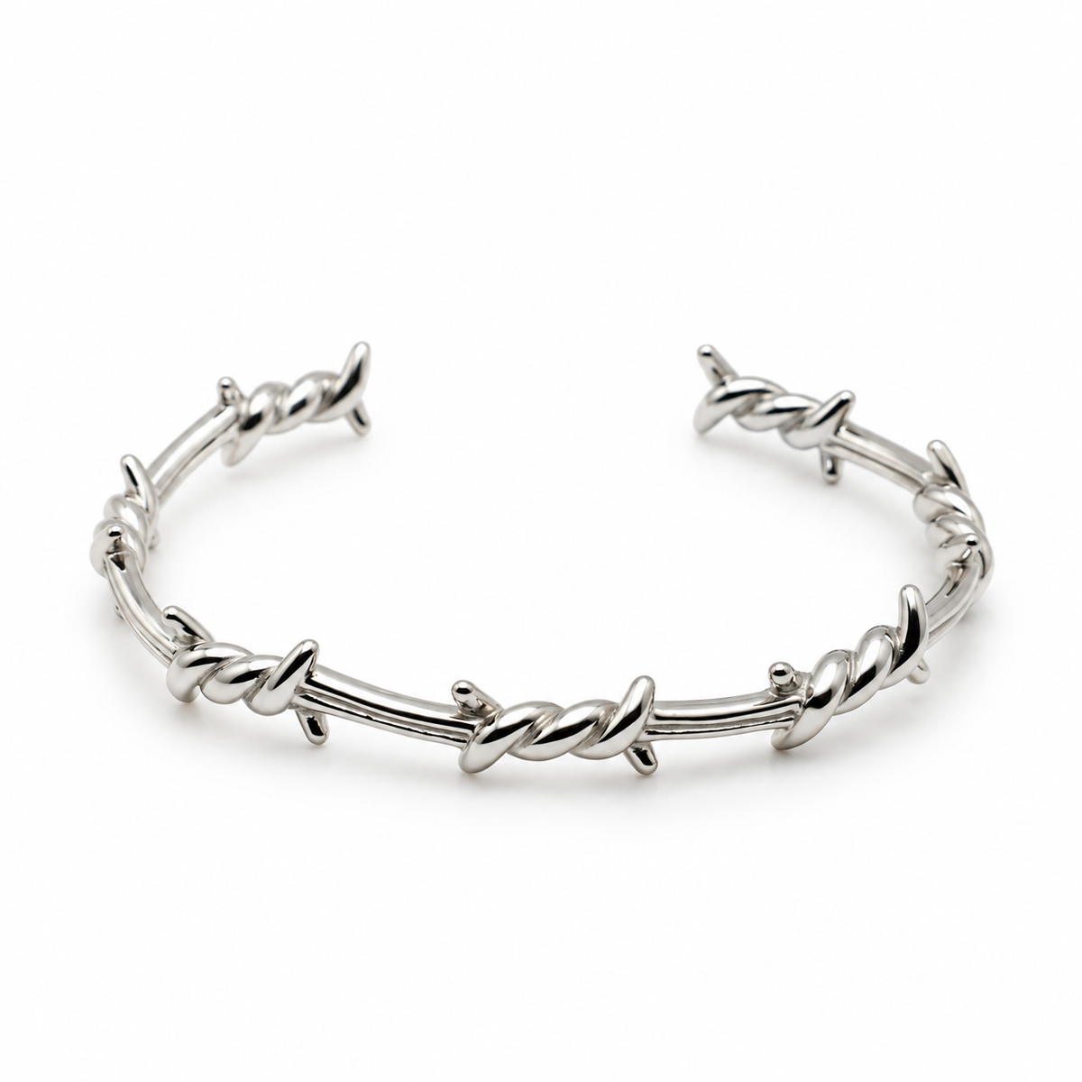 Barbed Wire Cuff (Silver)