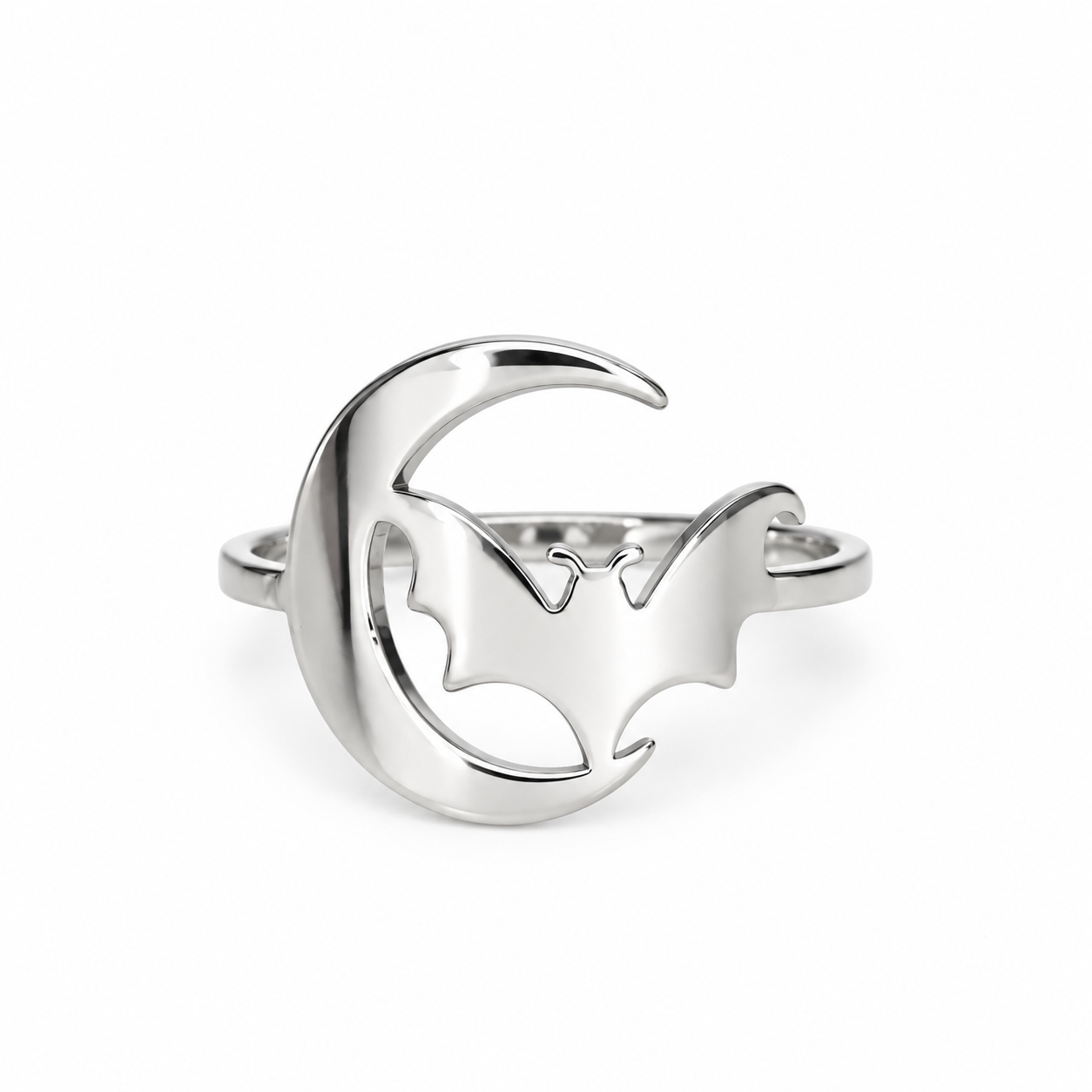 Crescent Bat Ring (Silver)