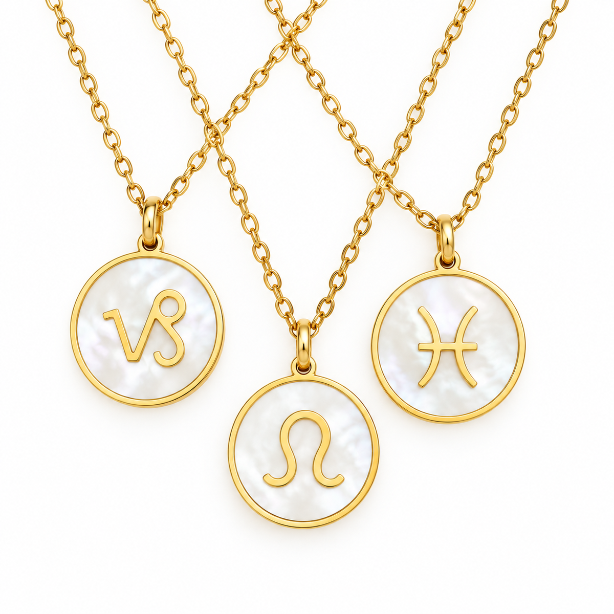 Zodiac Opal Necklace (Gold)