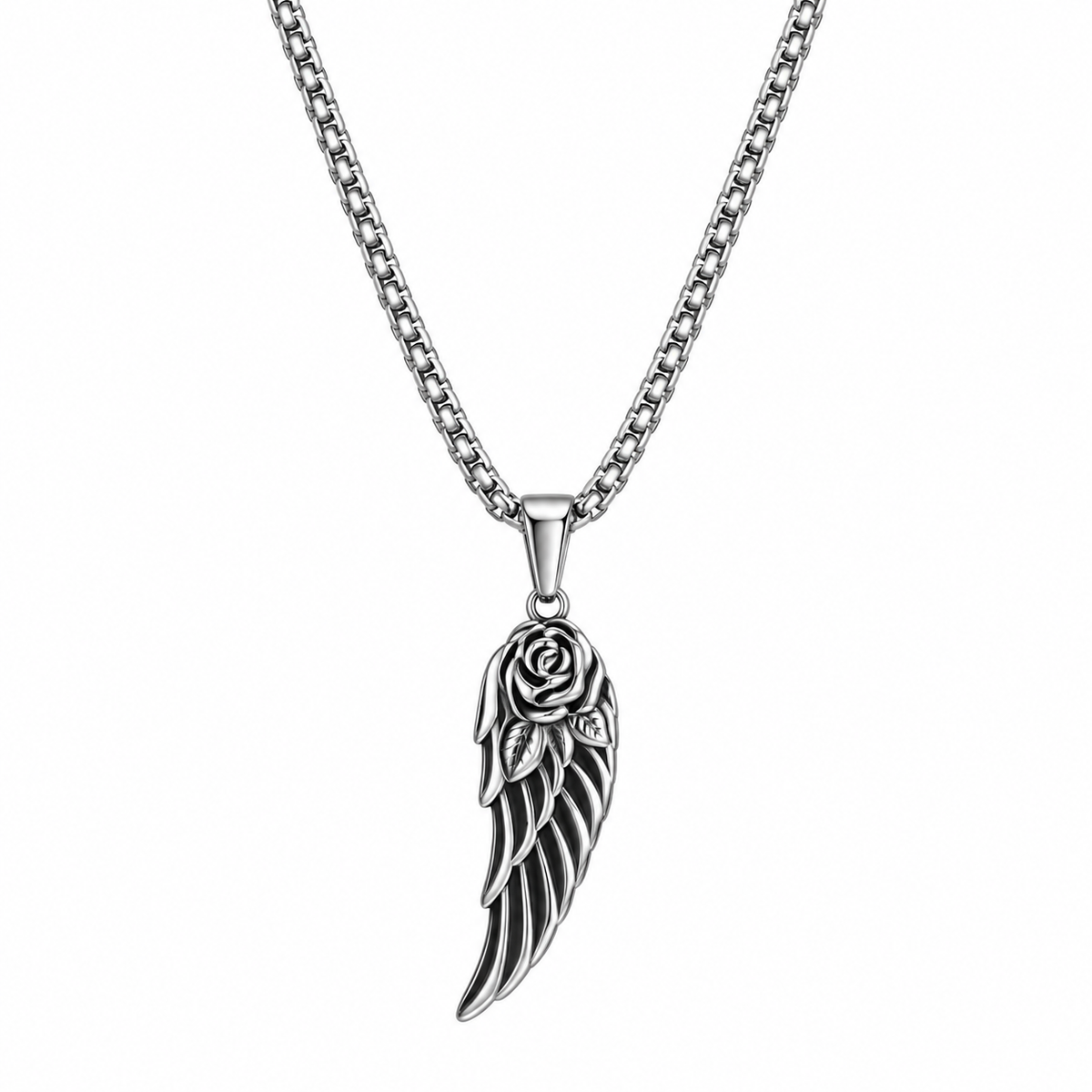 Angel Wing Pendant Chain (Silver)