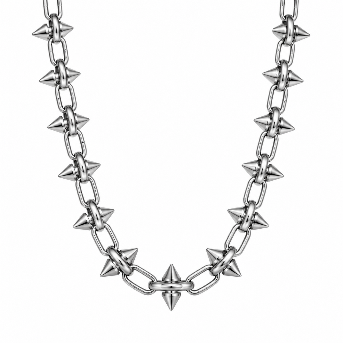 Bolt Link Necklace (Silver)