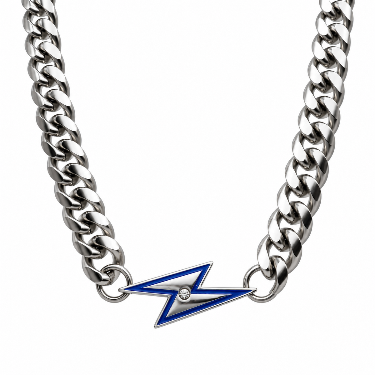 Volt Link Choker Necklace (Silver)
