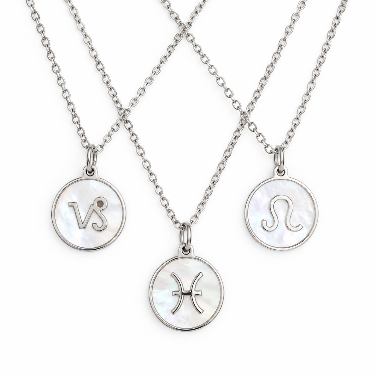 Zodiac Opal Necklace (Silver)