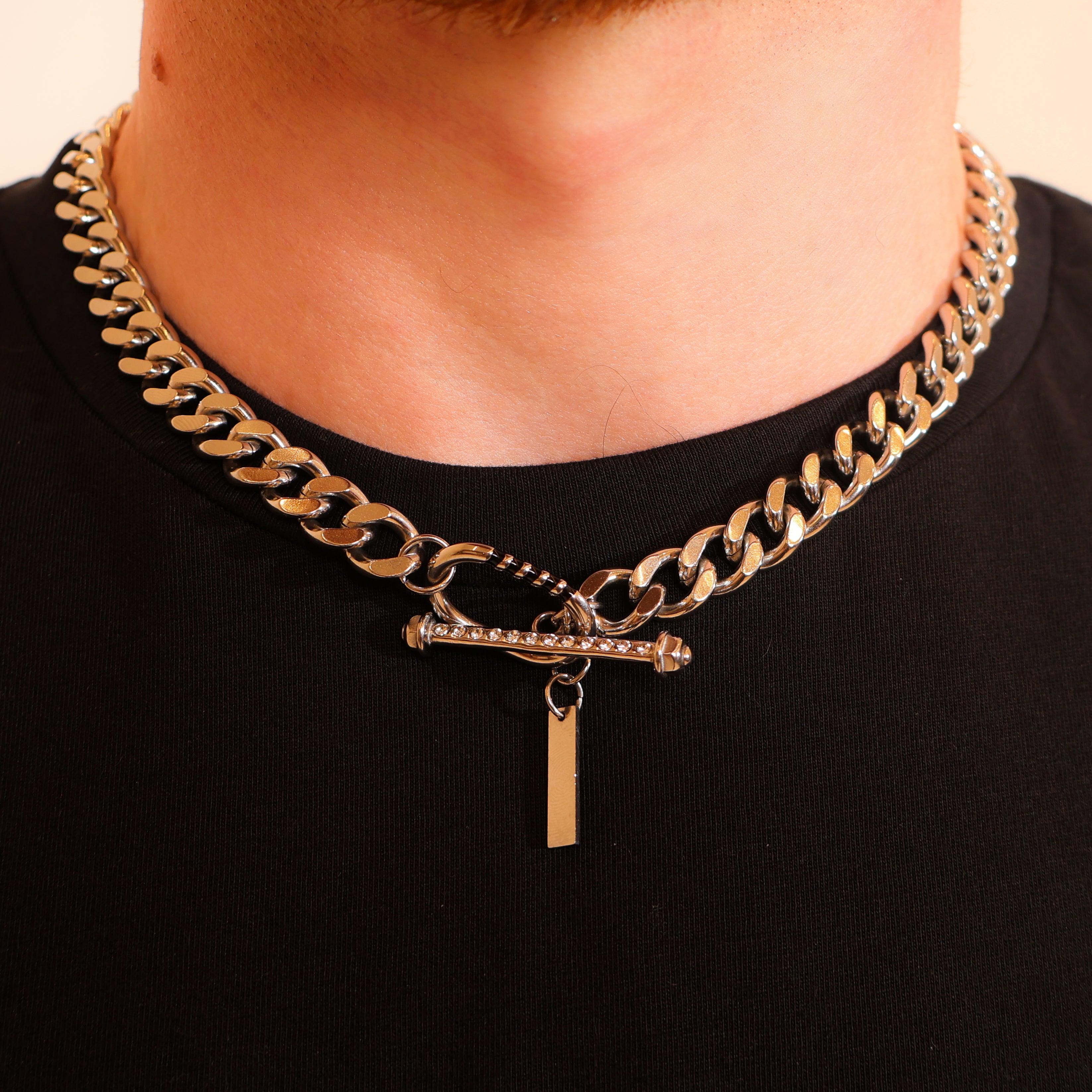 OT Link Cuban Chain - Iced Clasp (Silver)