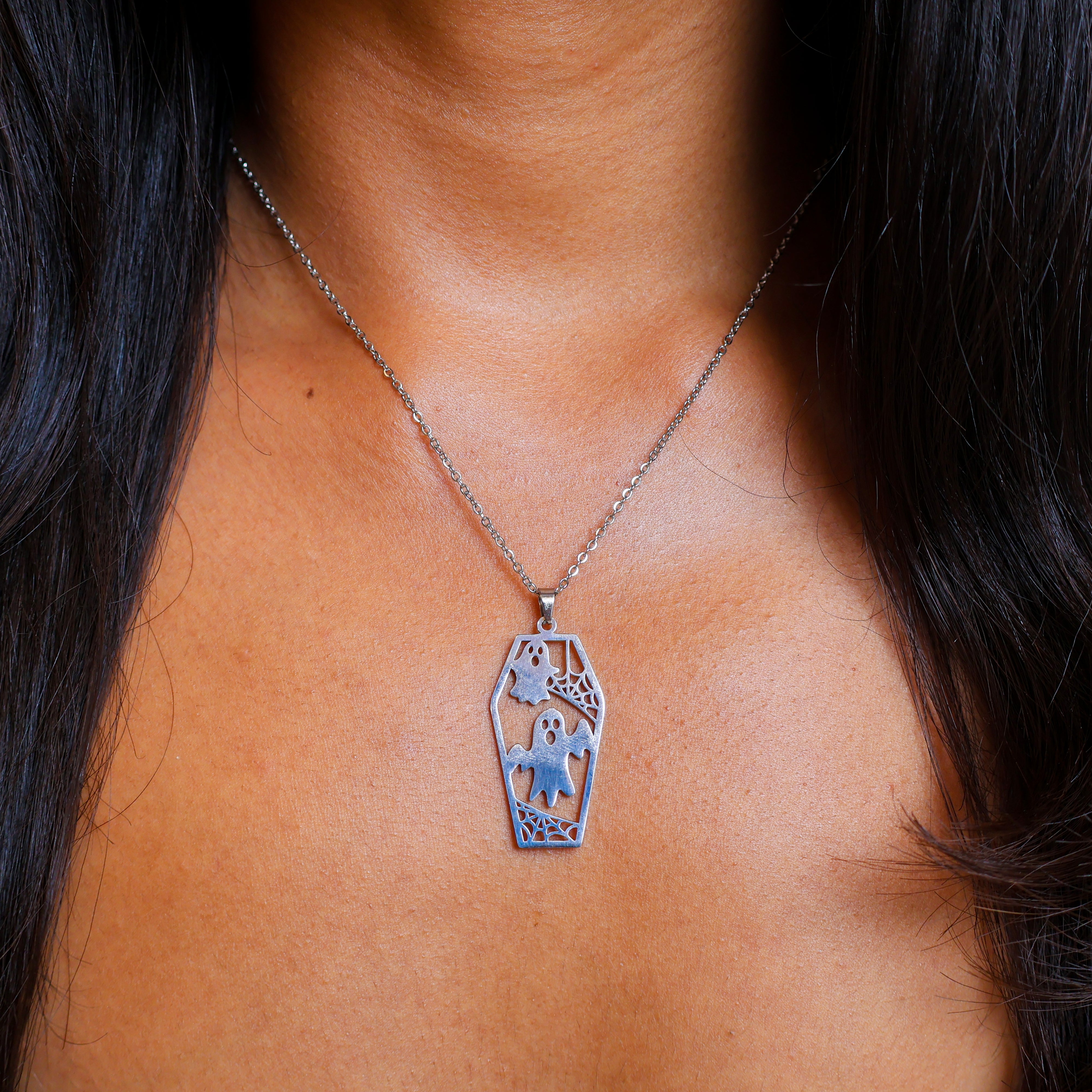 Phantom Coffin Necklace (Silver)