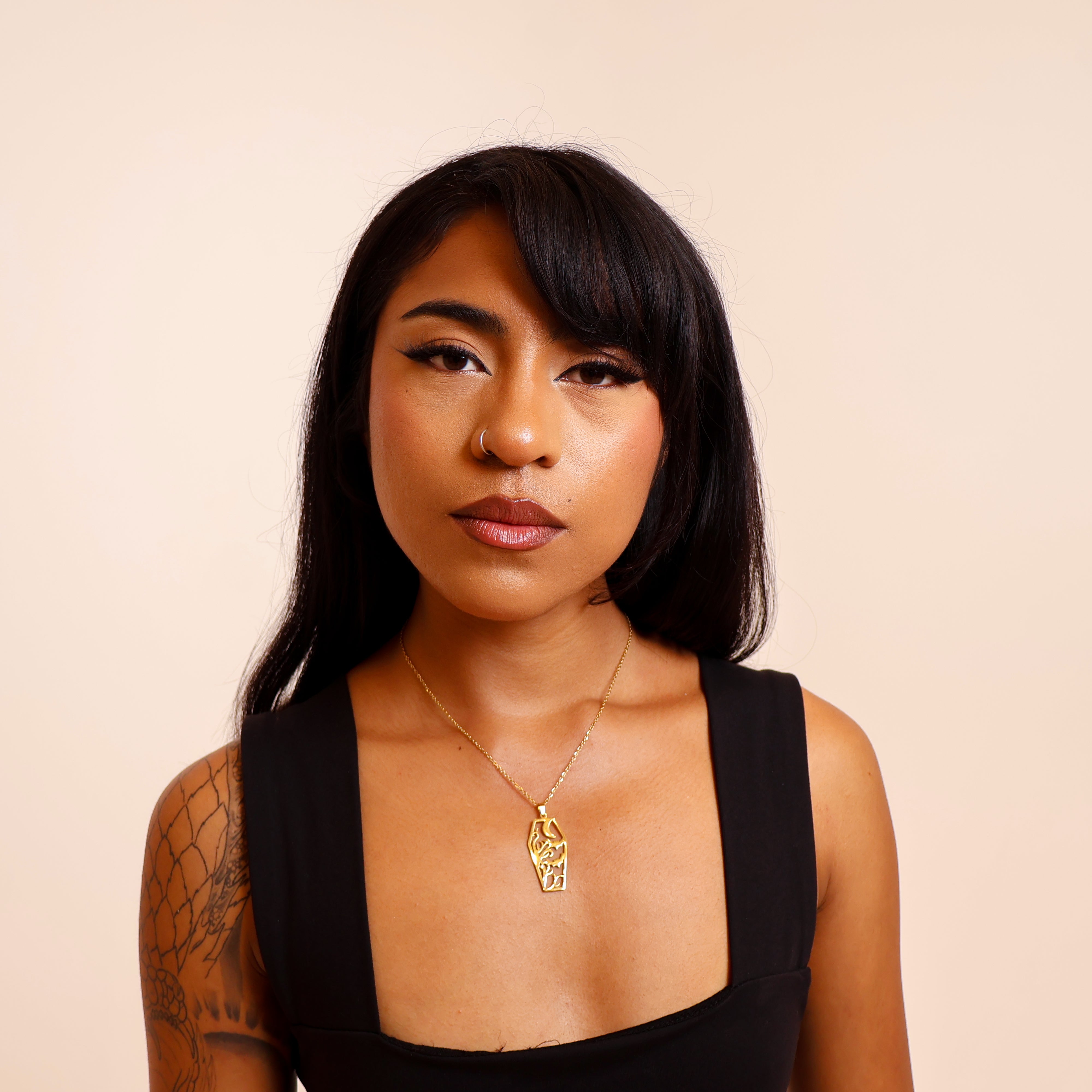 Lunar Coffin Necklace (Gold)